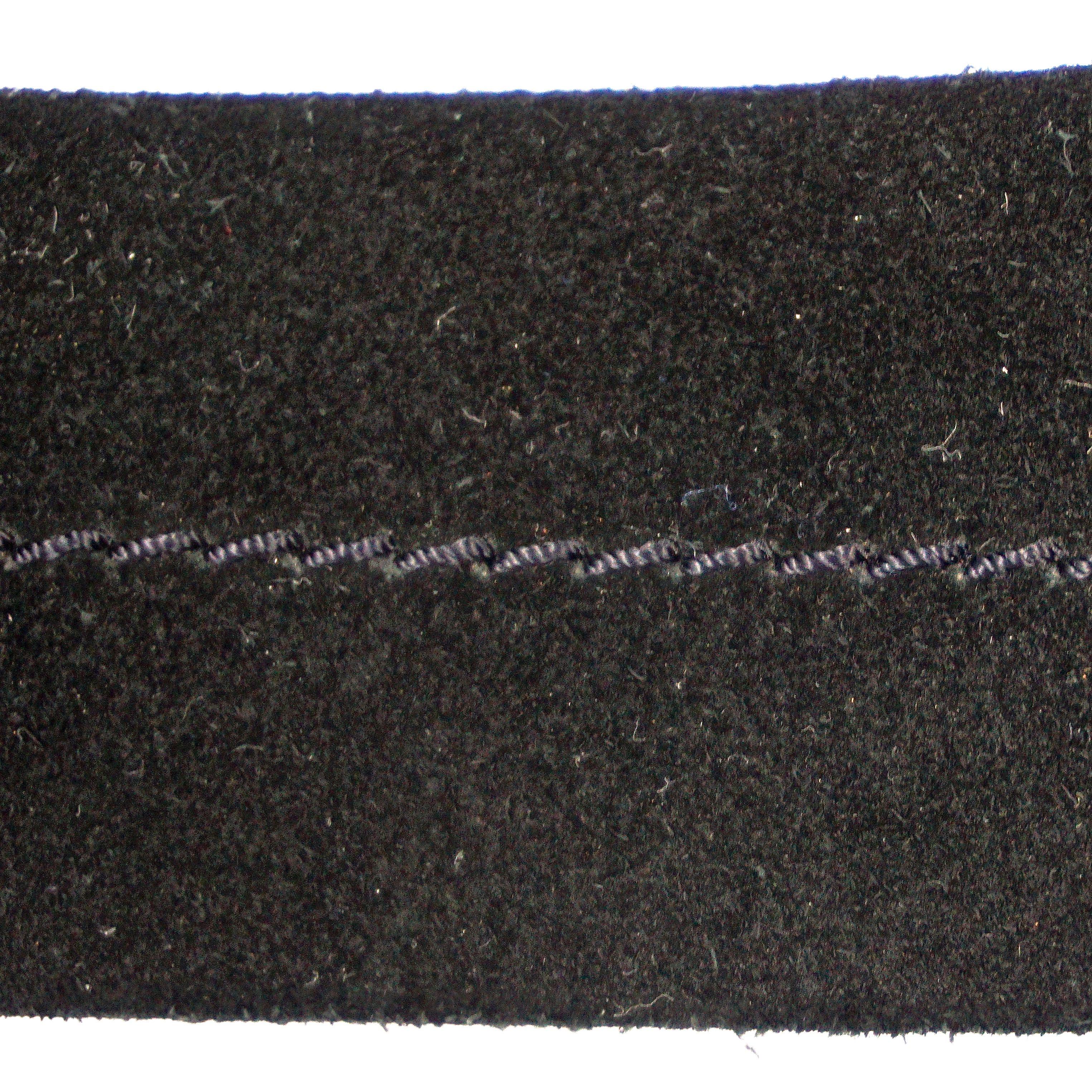 Women's or Men's Jaeger Italian Black Suede Leather Belt with Large Hand Painted Flower Buckle