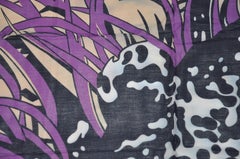 Jaeger Large "Leopard Among Grassland" Cotton Scarf