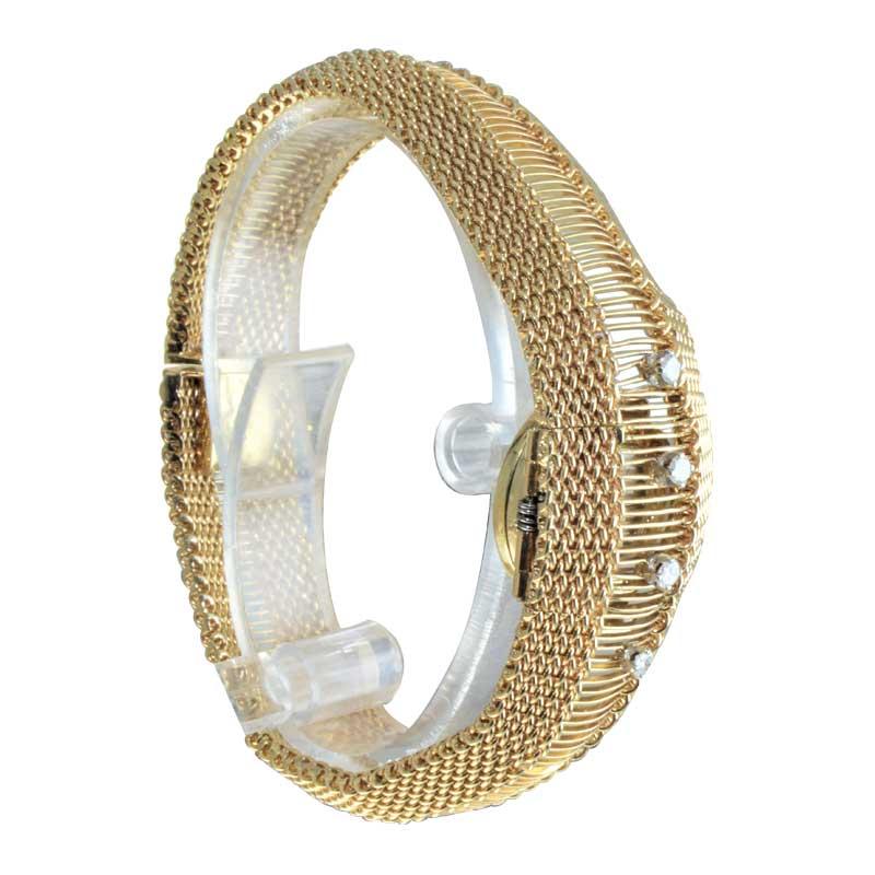Jaeger-LeCoultre 14 Karat Solid Gold Midcentury Ladies Dress Bracelet Watch 1
