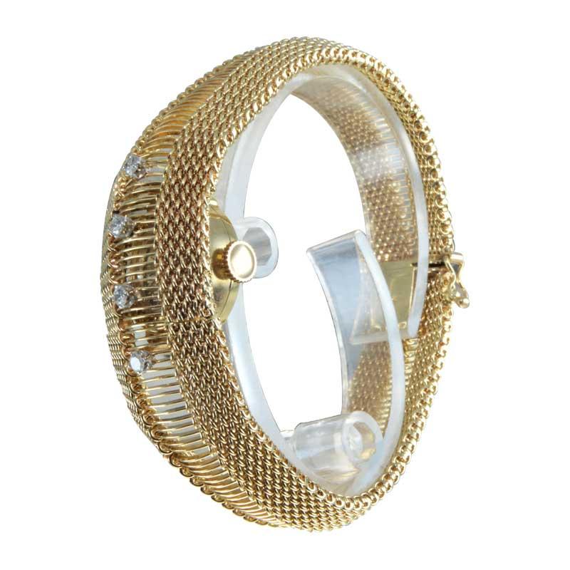 Jaeger-LeCoultre 14 Karat Solid Gold Midcentury Ladies Dress Bracelet Watch 2