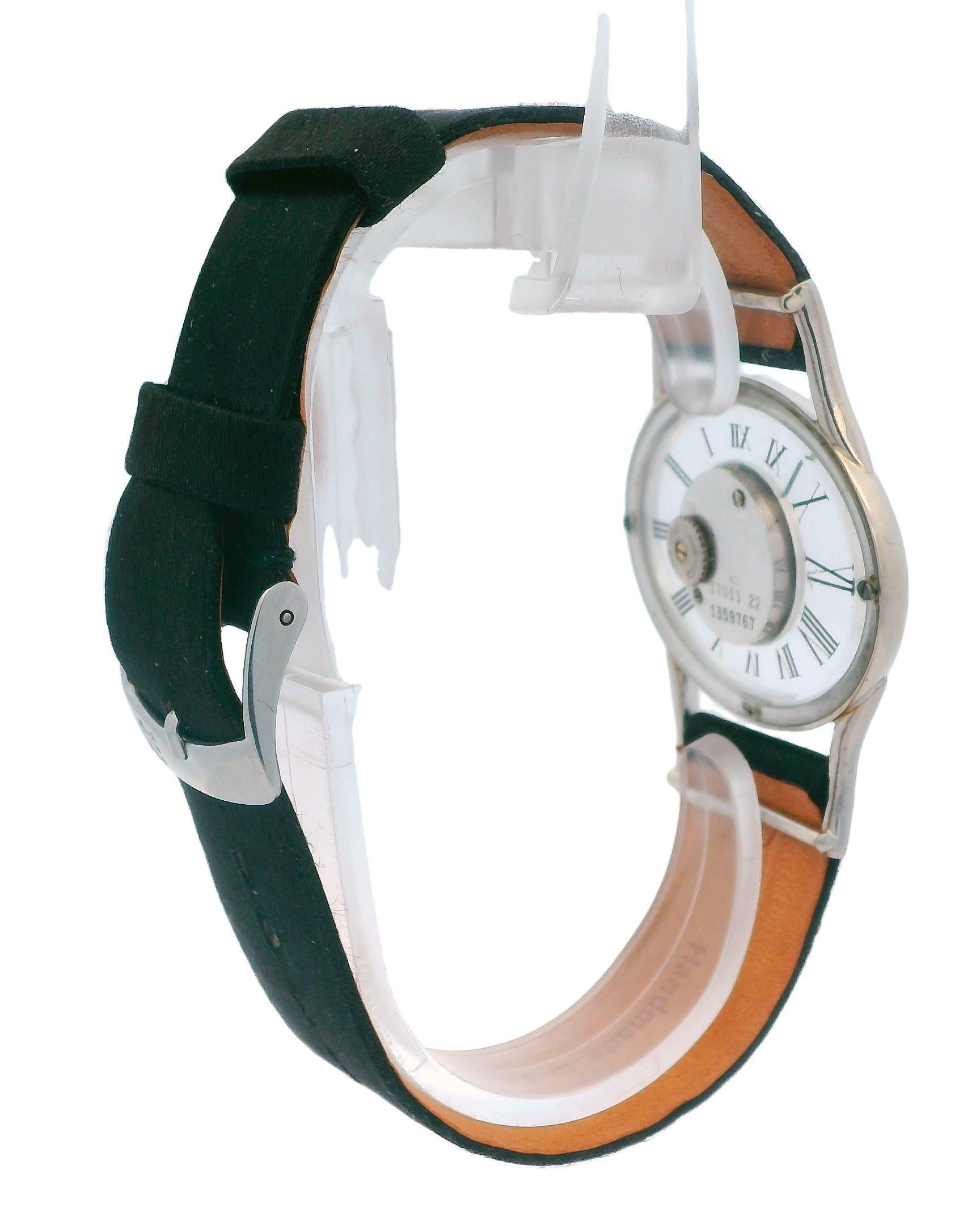 Women's or Men's Jaeger Le-Coultre 17011 Mystery 18k White Gold W/Customized Strap & Buckle