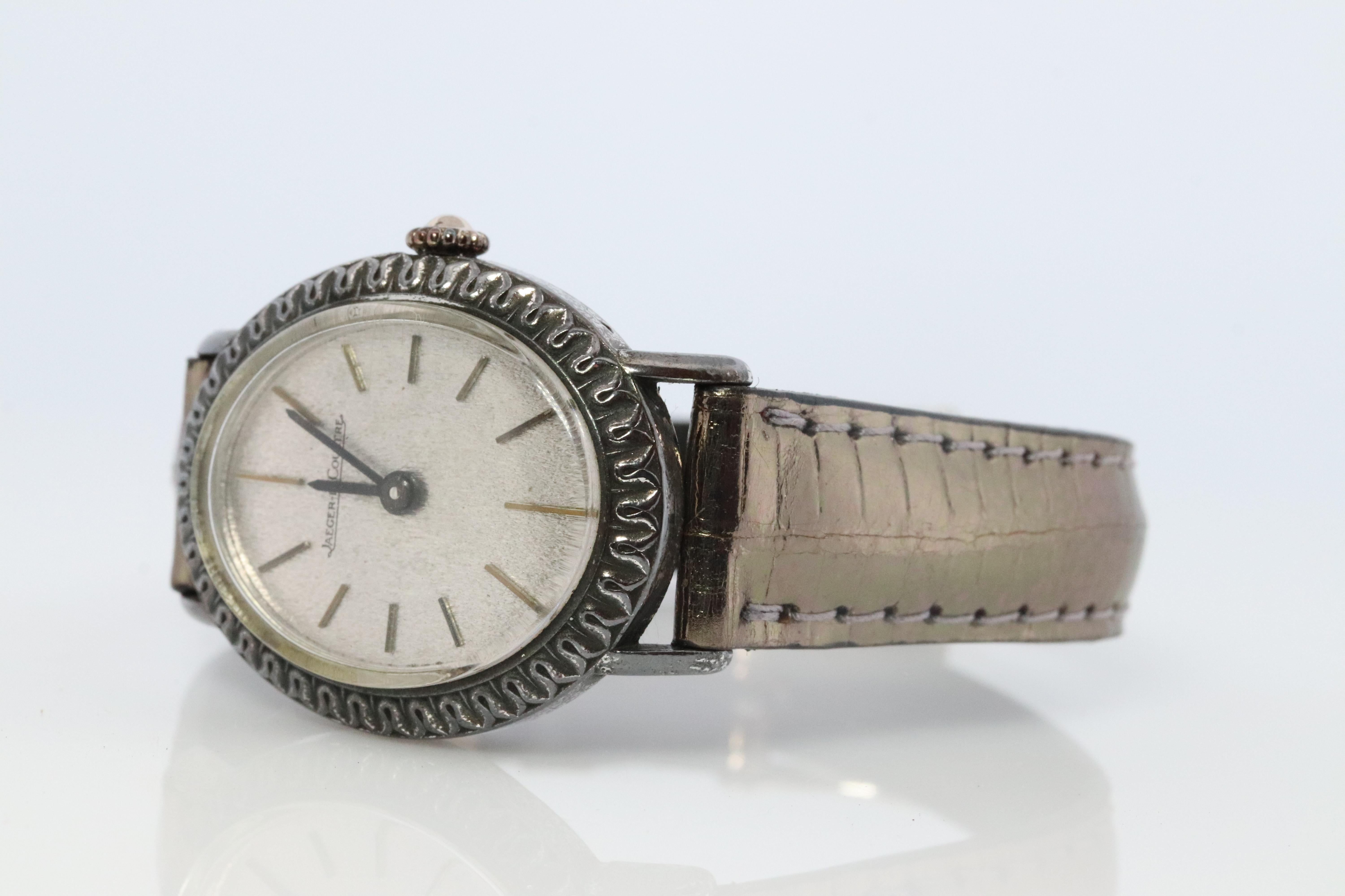 Montre suisse Jaeger Le Coultre 9034 Montre pour dames en argent 925 JLC. Bon état - En vente à Port Charlotte, FL