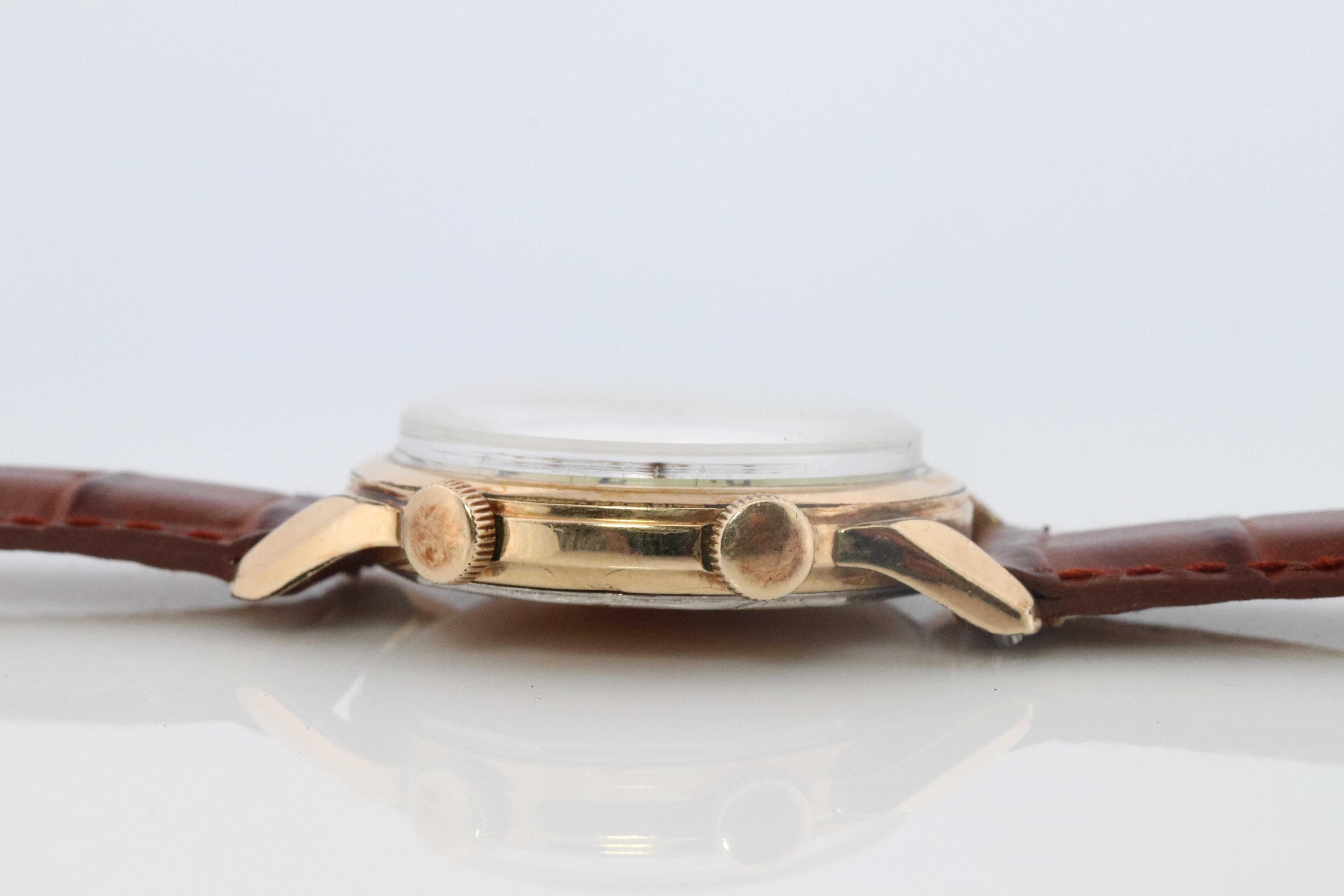 Men's Jaeger Le Coultre Alarm Watch. 10k Gold Filled Mens JLC Memovox Vintage Watch.