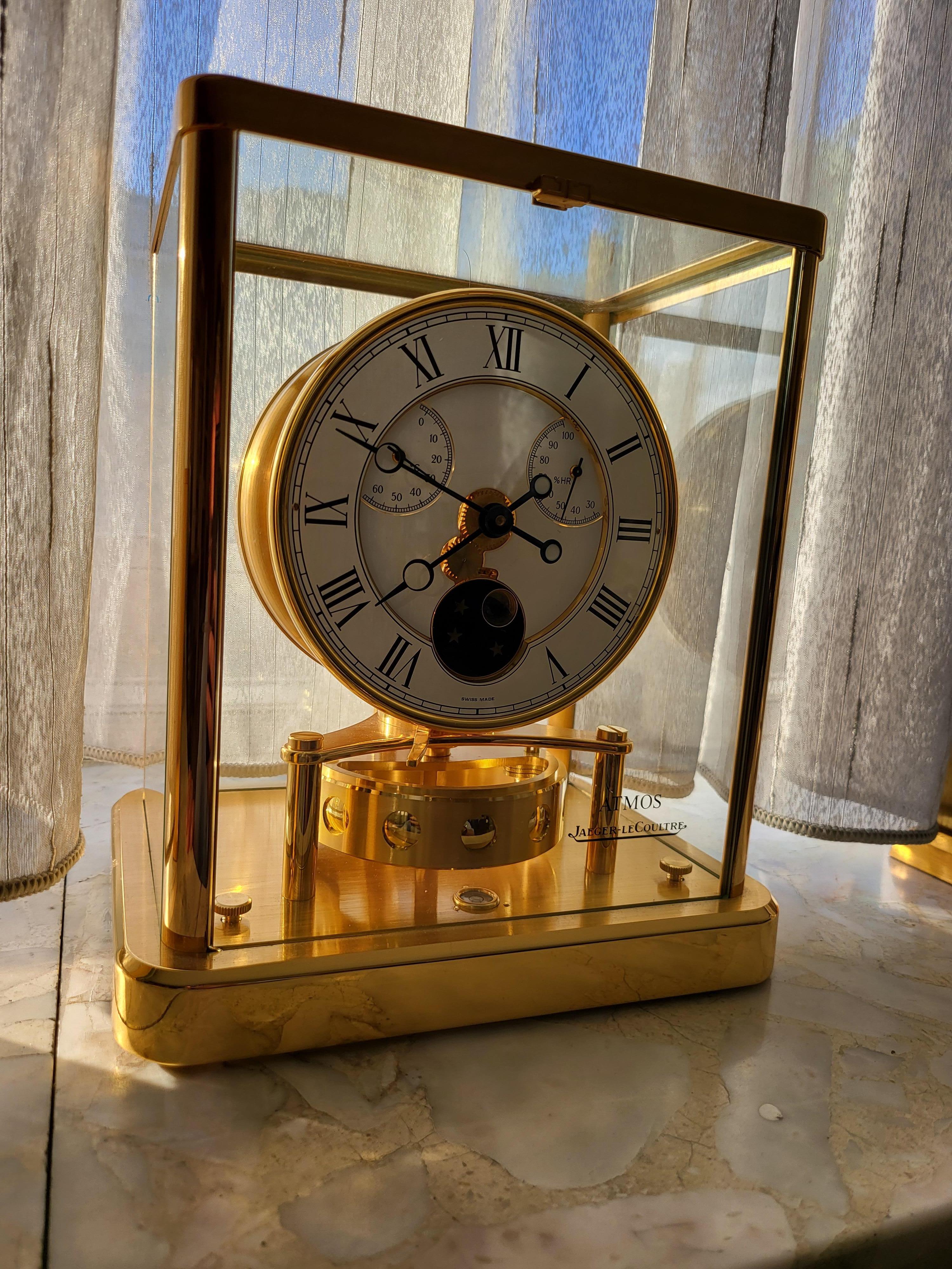 Jaeger Le Coultre Atmos Elysée 544 Collectors Moon Phase Hygrometer Temperature 3