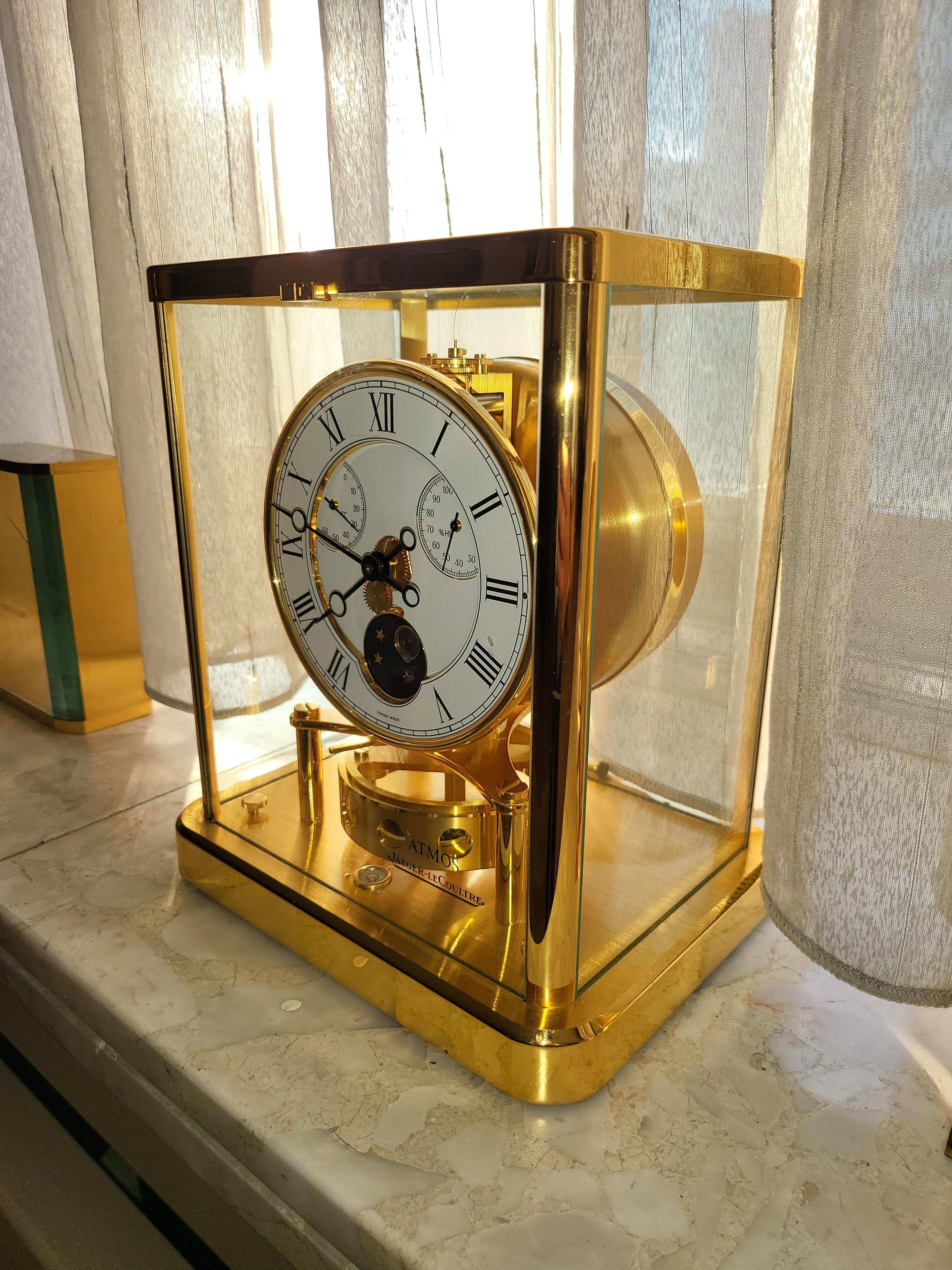 Jaeger Le Coultre Atmos Elysée 544 Collectors Moon Phase Hygrometer Temperature 9