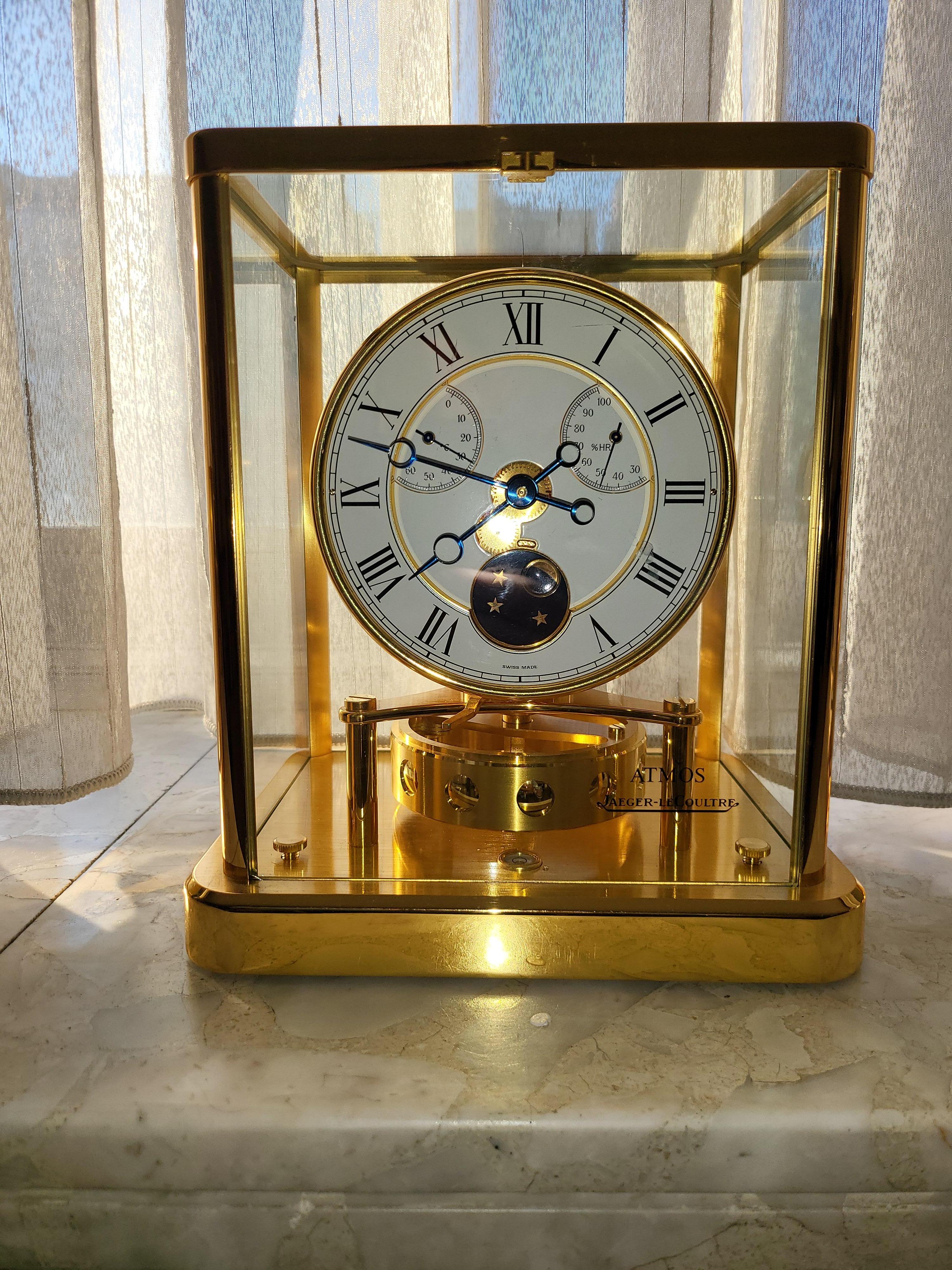 Jaeger Le Coultre Atmos Elysée 544 Collectors Moon Phase Hygrometer Temperature 10