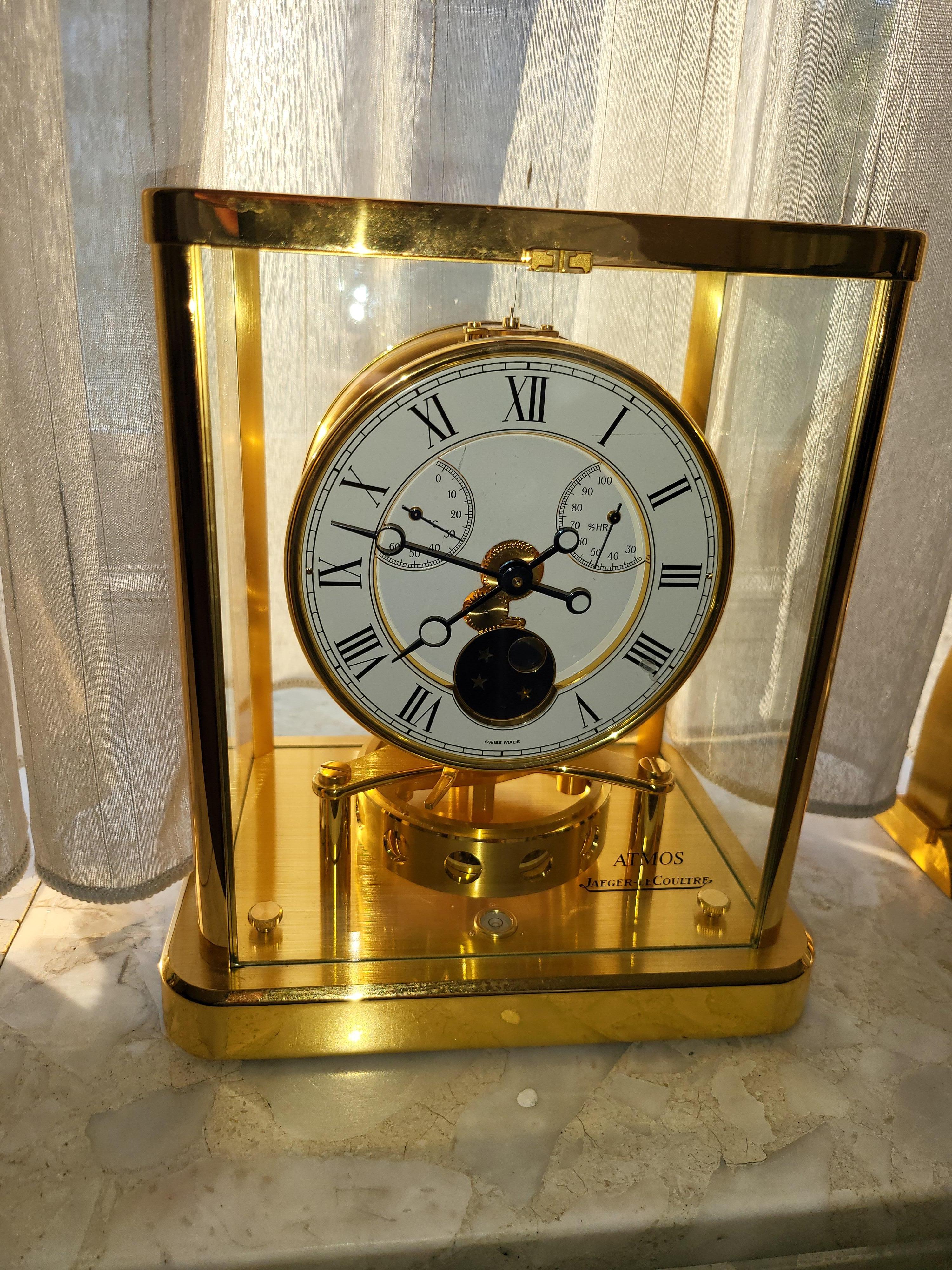 Jaeger Le Coultre Atmos Elysée 544 Collectors Moon Phase Hygrometer Temperature 12