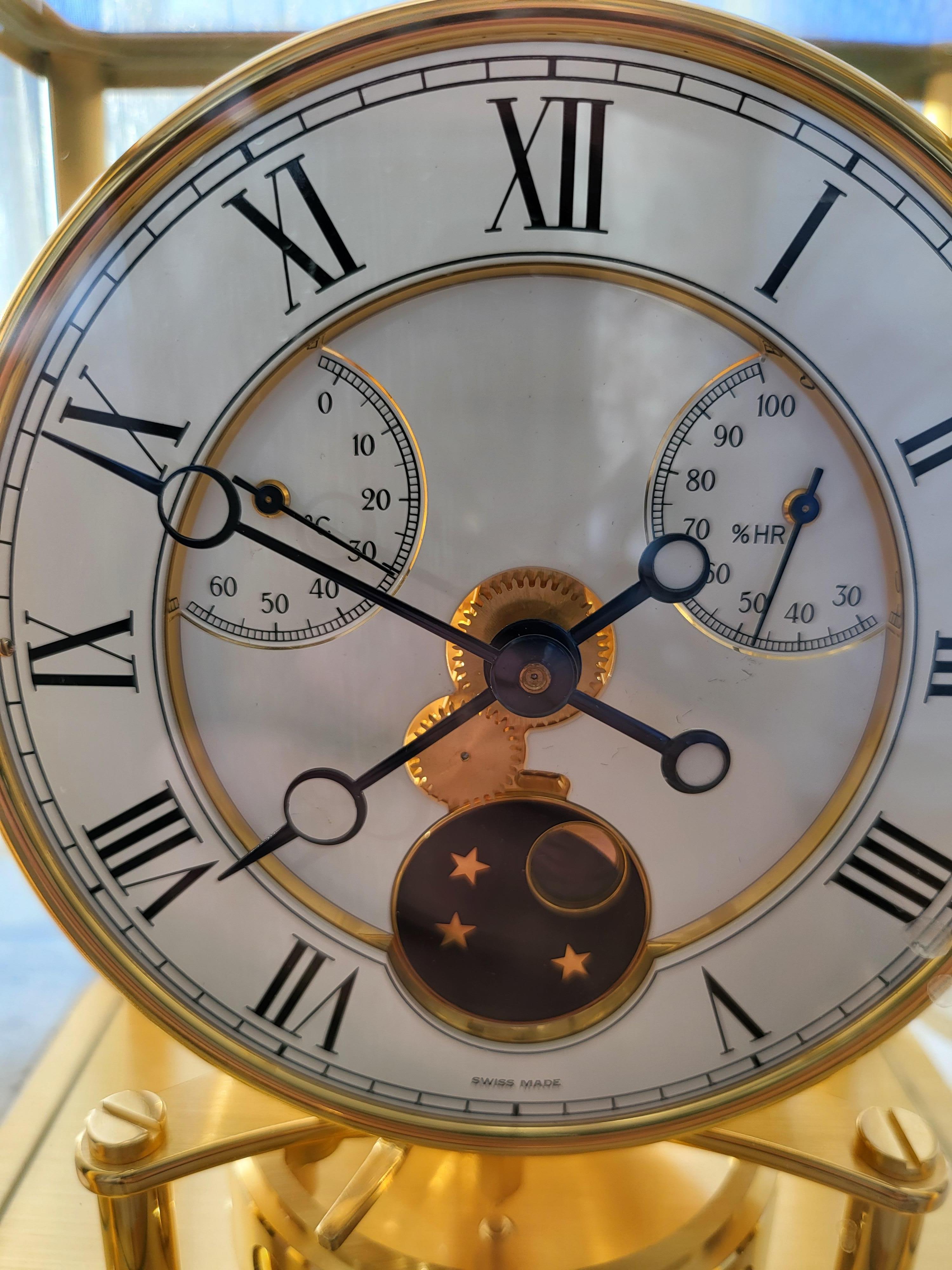 Artisan Jaeger Le Coultre Atmos Elysée 544 Collectors Moon Phase Hygrometer Temperature