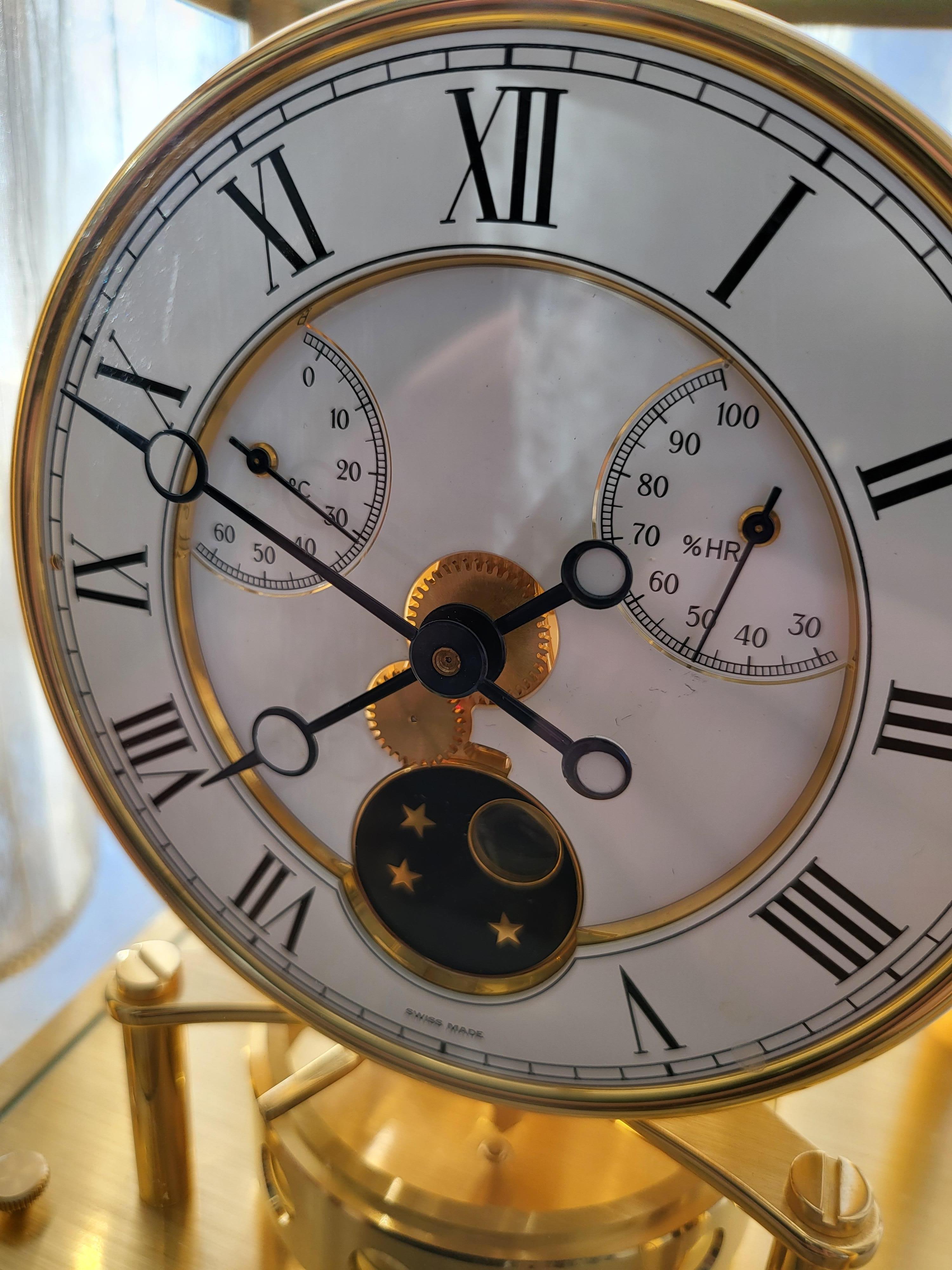 Jaeger Le Coultre Atmos Elysée 544 Collectors Moon Phase Hygrometer Temperature In Excellent Condition In Antwerp, BE