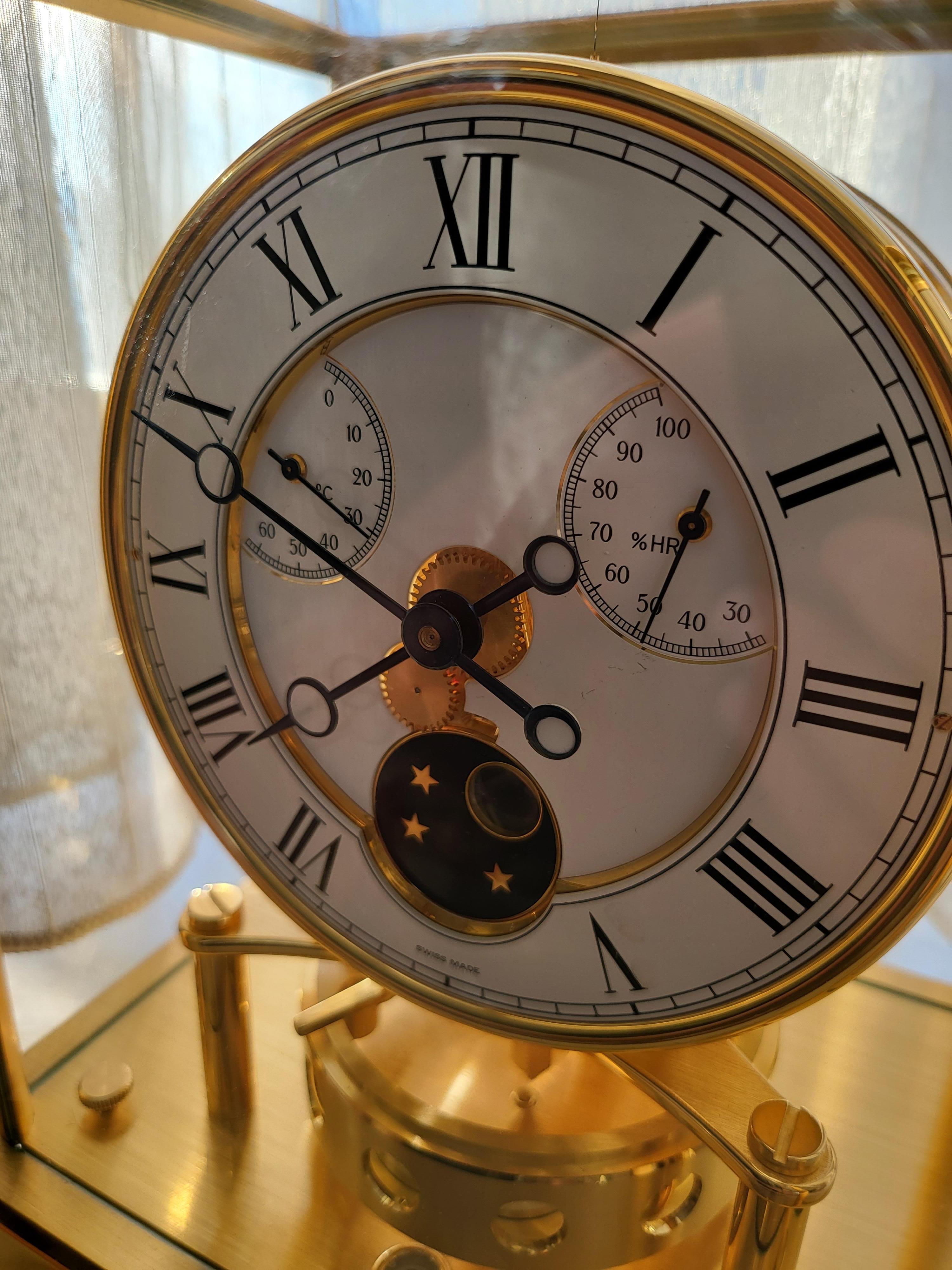 Women's or Men's Jaeger Le Coultre Atmos Elysée 544 Collectors Moon Phase Hygrometer Temperature