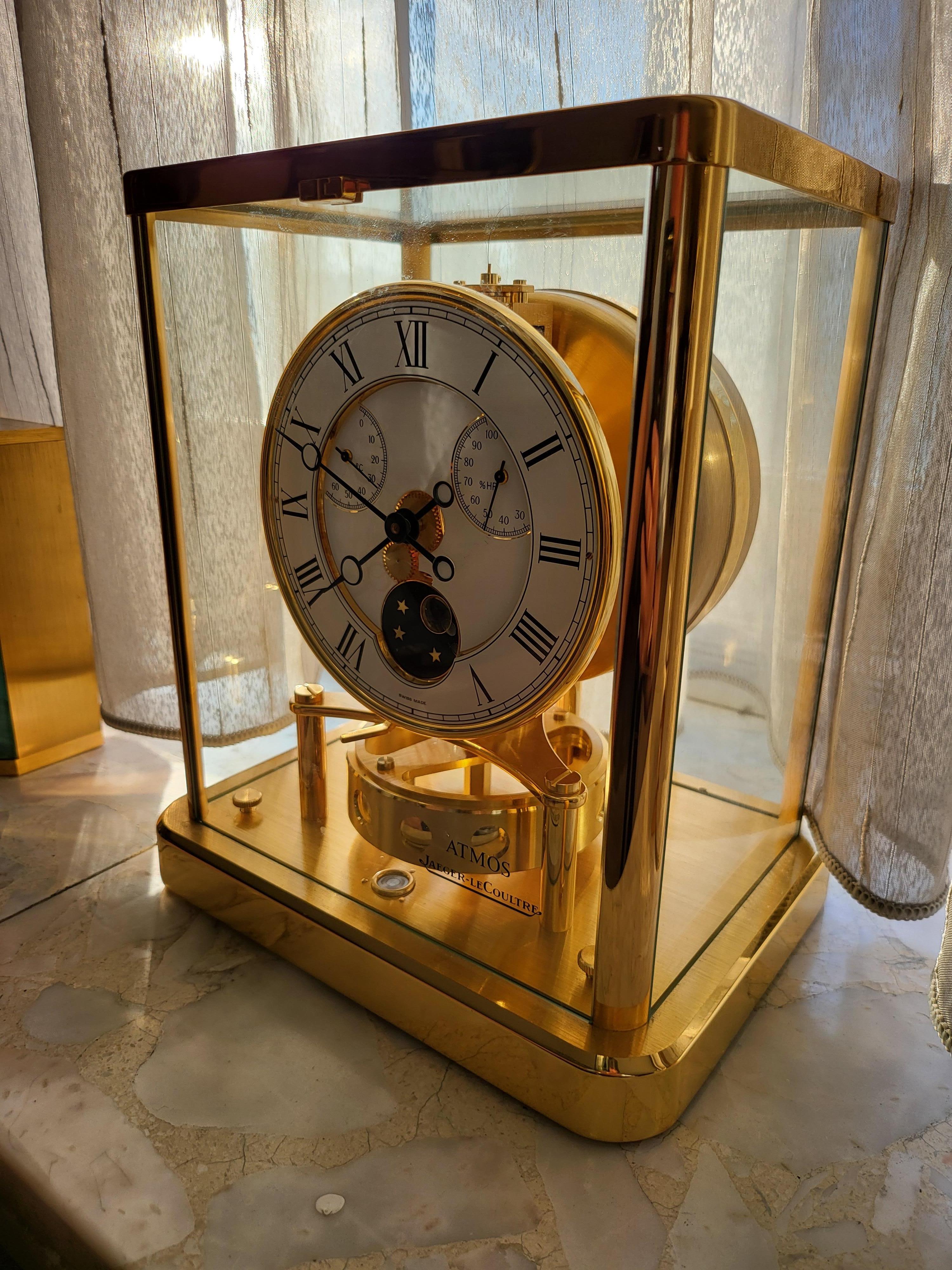Jaeger Le Coultre Atmos Elysée 544 Collectors Moon Phase Hygrometer Temperature 1