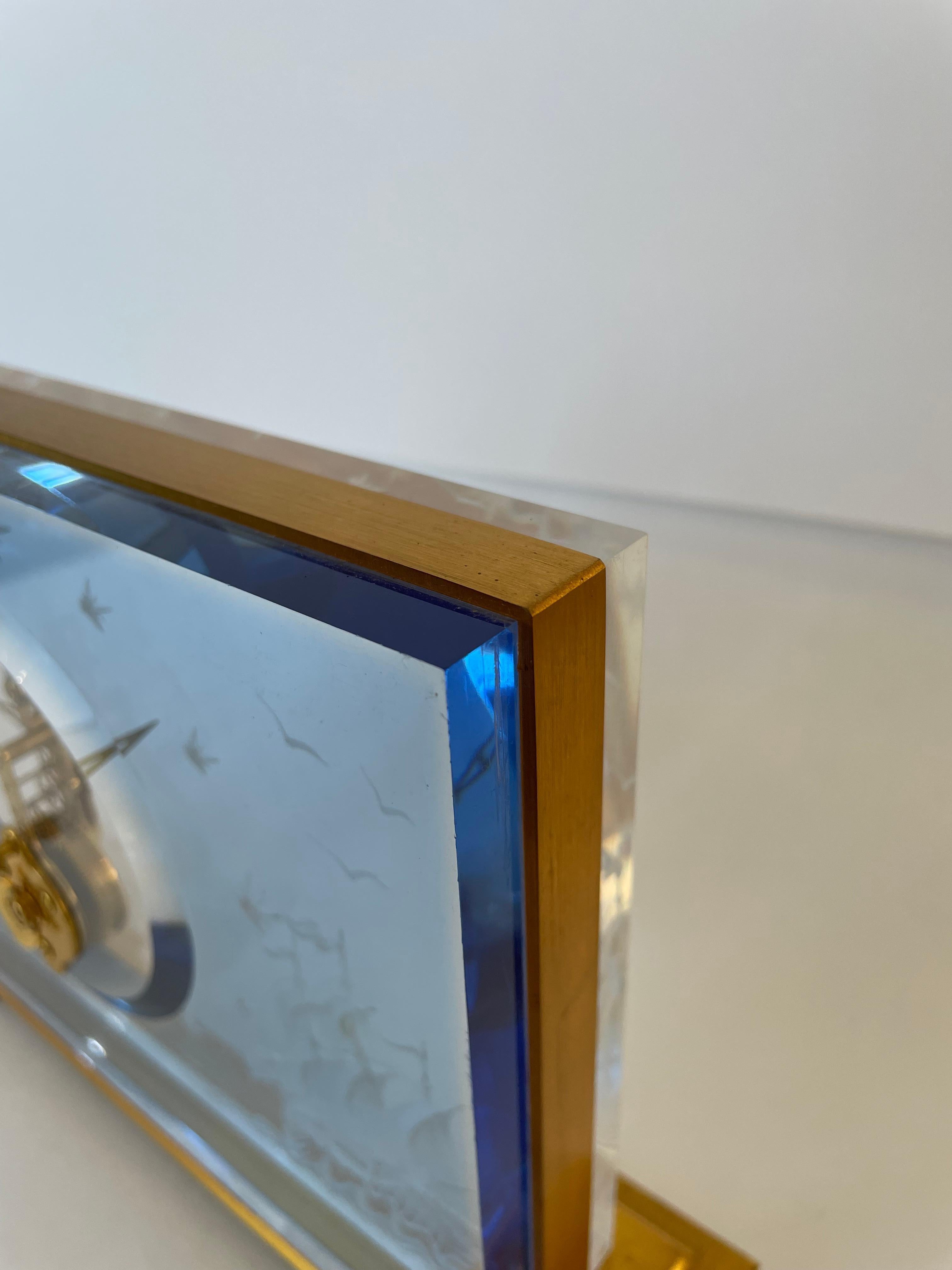 Jaeger Le Coultre Caravelle #36 Table Clock In Good Condition For Sale In West Palm Beach, FL