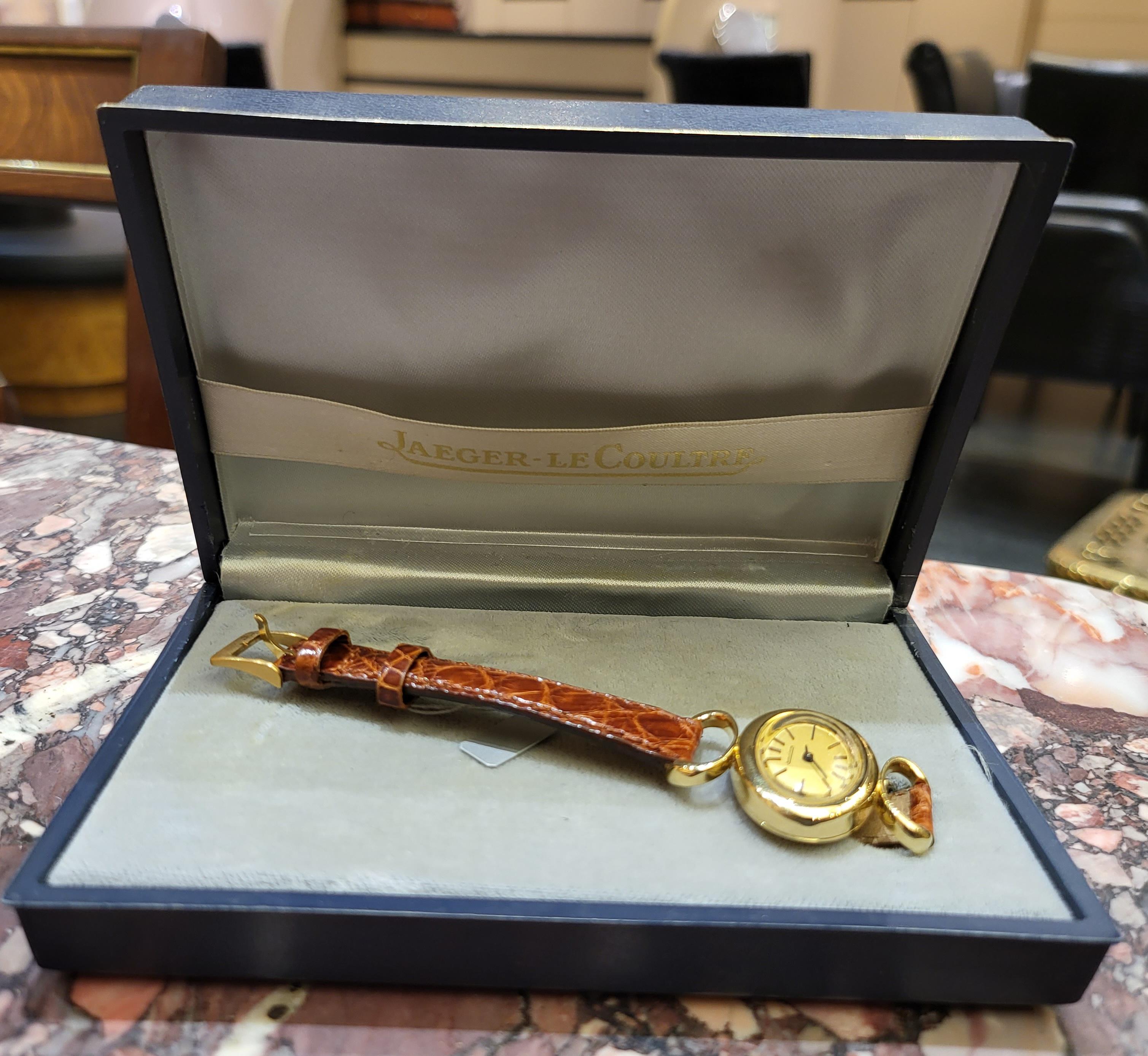 Jaeger-LeCoultre Etrier Oval Original Ladies Watch in 18kt Yellow Gold 5