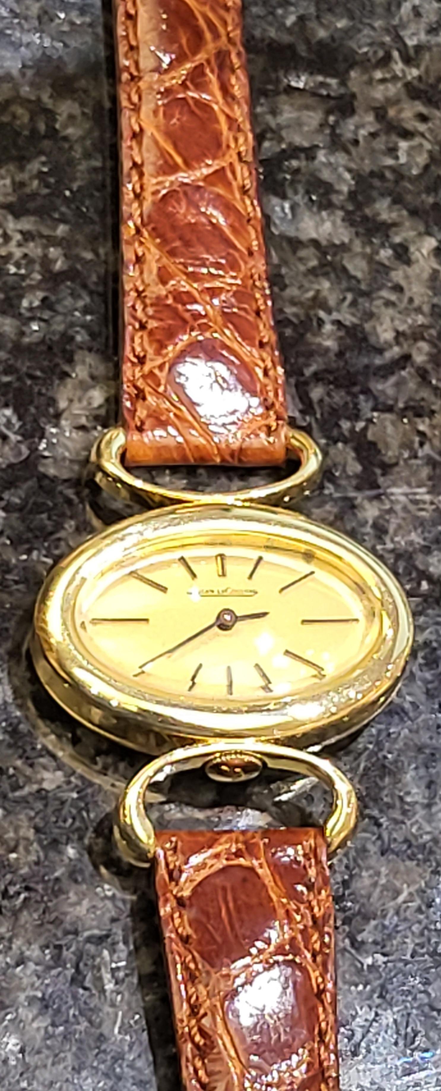 Jaeger-LeCoultre Etrier Oval Original Ladies Watch in 18kt Yellow Gold 7