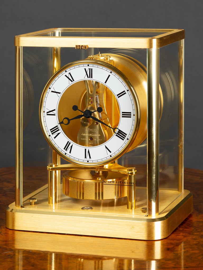 Jaeger LeCoultre Gold-Plated Atmos Clock For Sale at 1stDibs