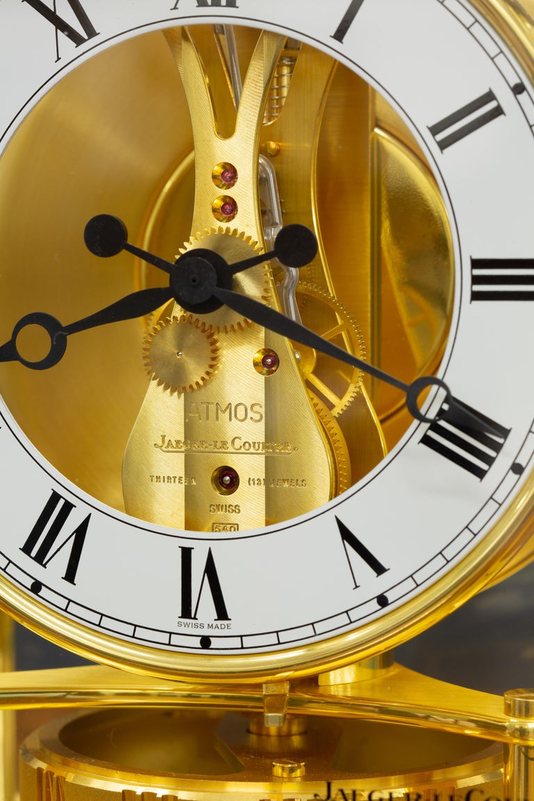 Jaeger LeCoultre GoldPlated Atmos Clock For Sale at 1stDibs atmos