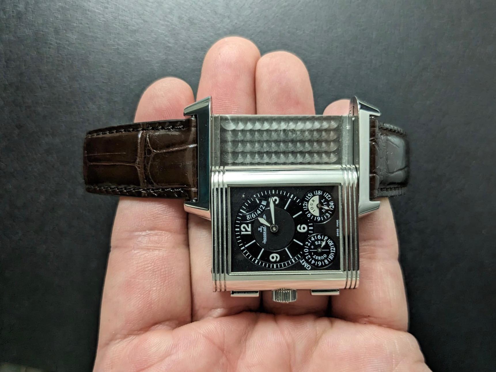Jaeger Le Coultre Grande Reverso GMT referenza 240.8.18 orologio In Excellent Condition In Roma, IT