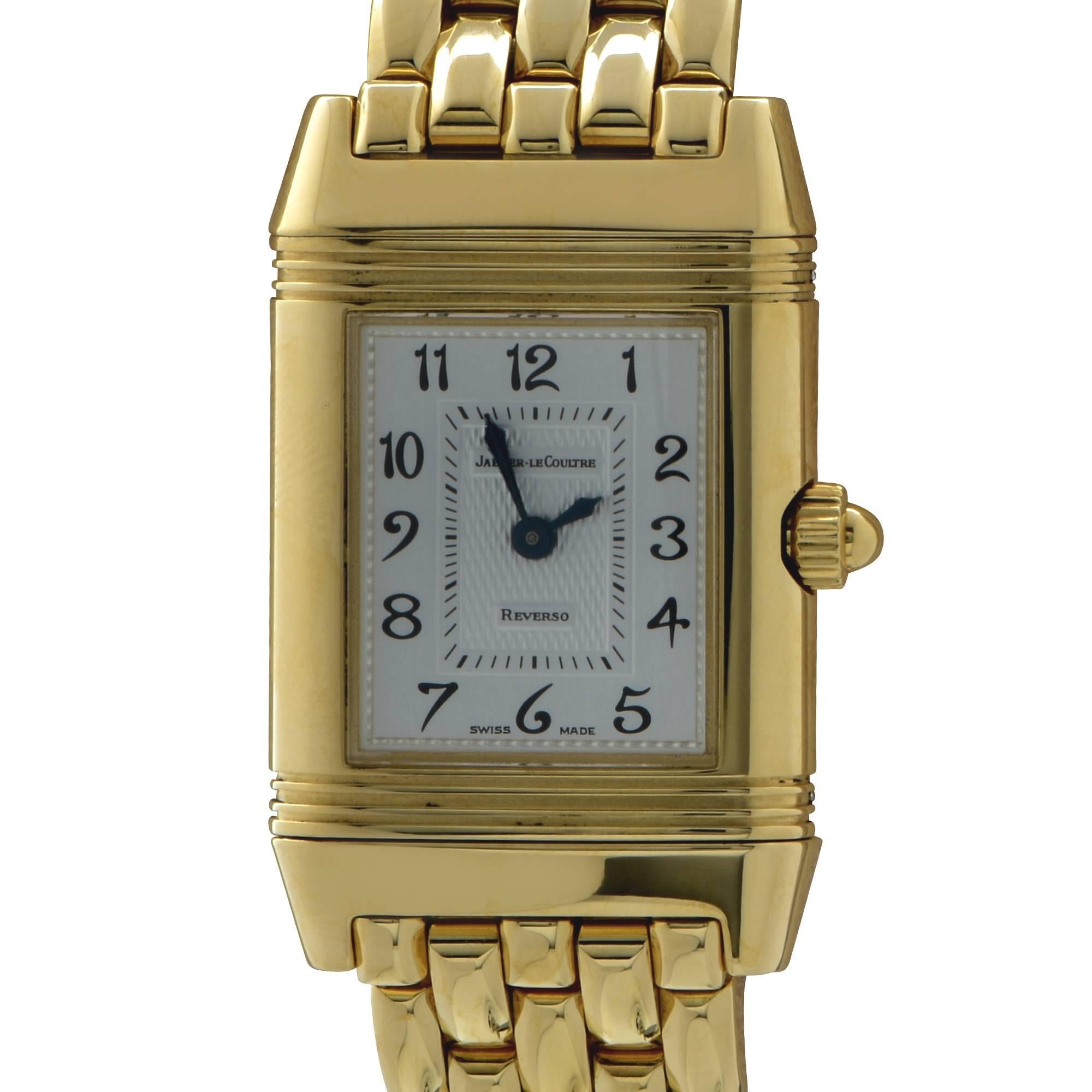 Art Deco Jaeger Le Coultre Ladies Yellow Gold Duetto Reverso Wristwatch