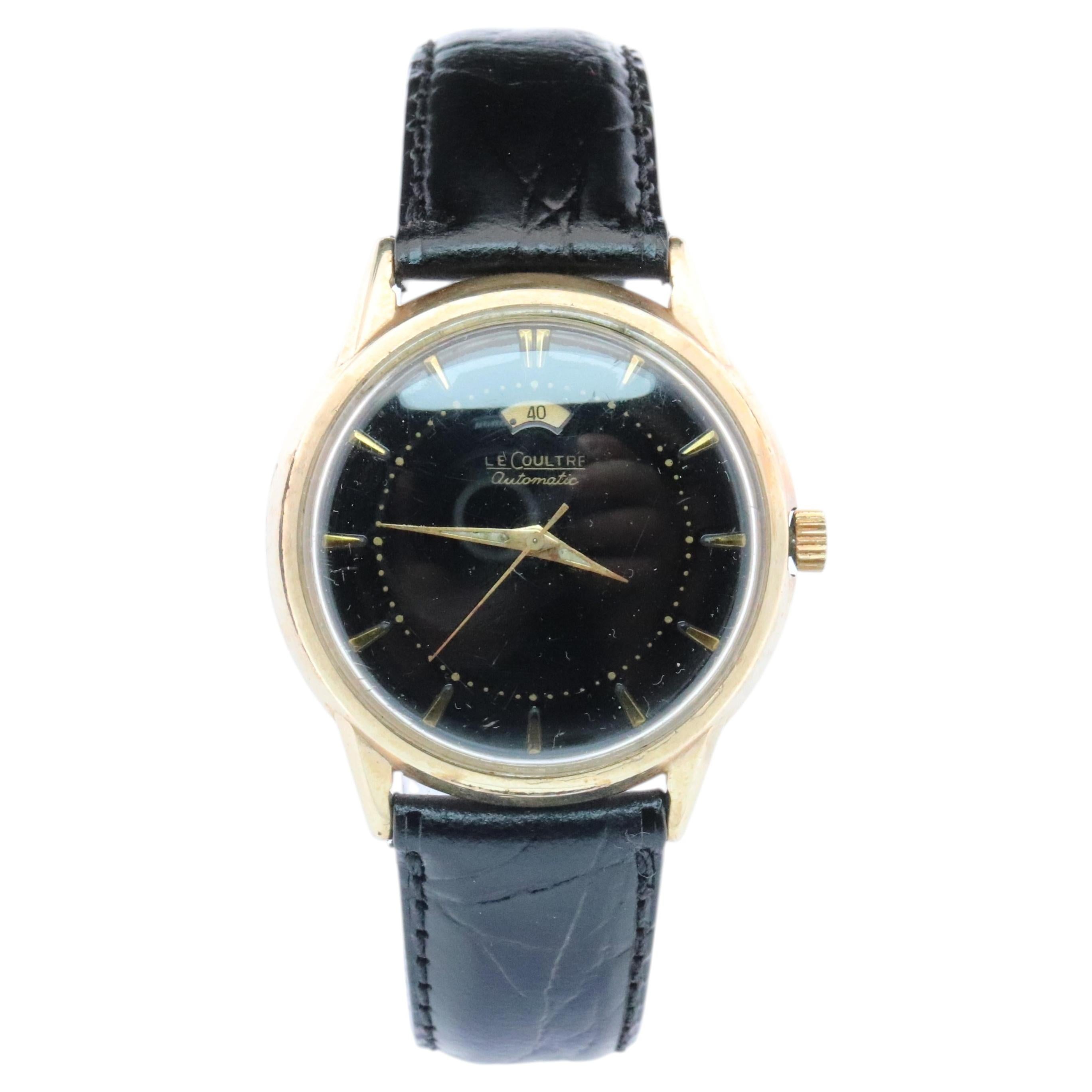 Jaeger Le Coultre Power Reserve Watch. 10k Gold Filled Mens JLC Vintage Watch.