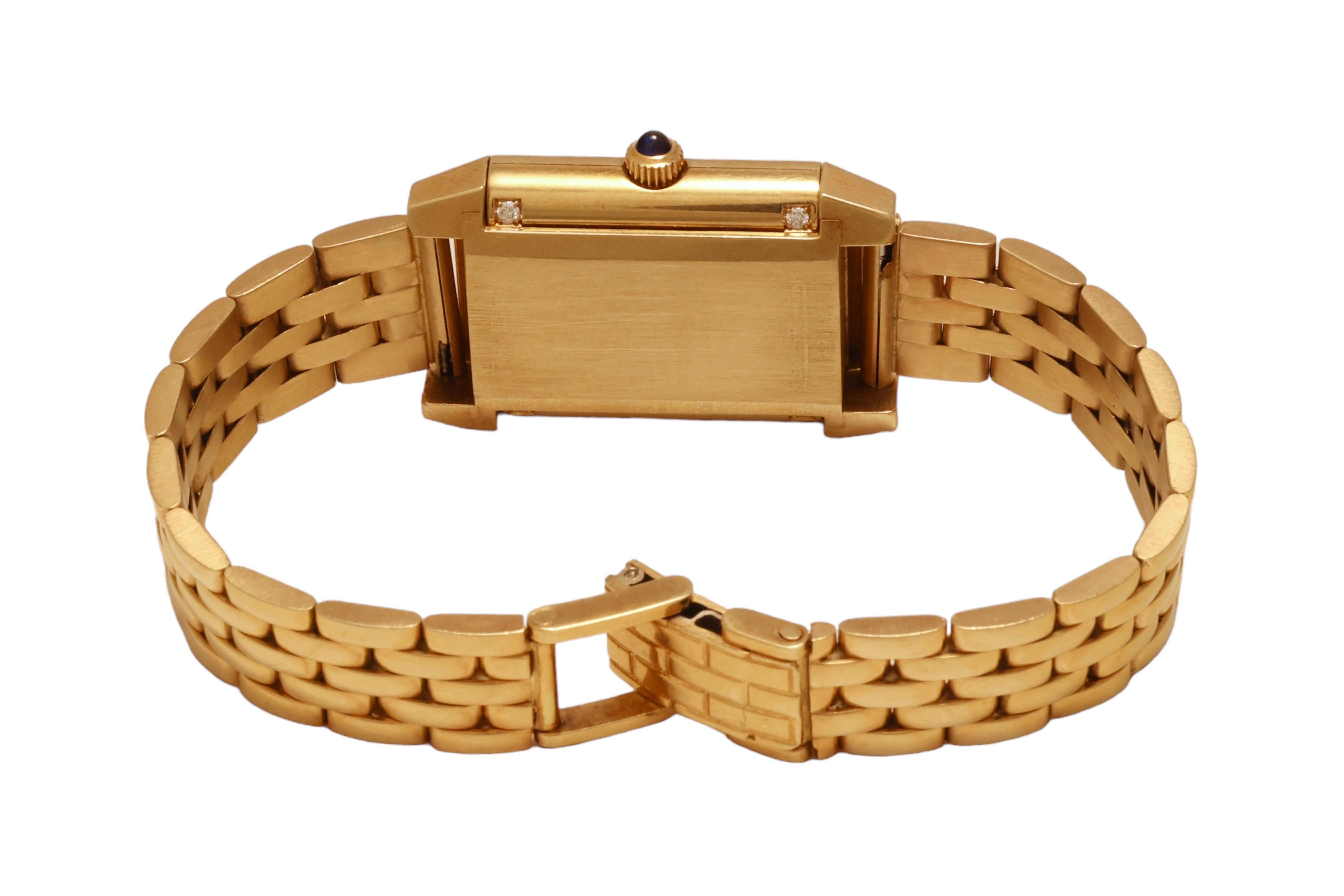 Jaeger Le Coultre Reverso Duetto Gold & Diamonds Manual WInding Wrist Watch 5