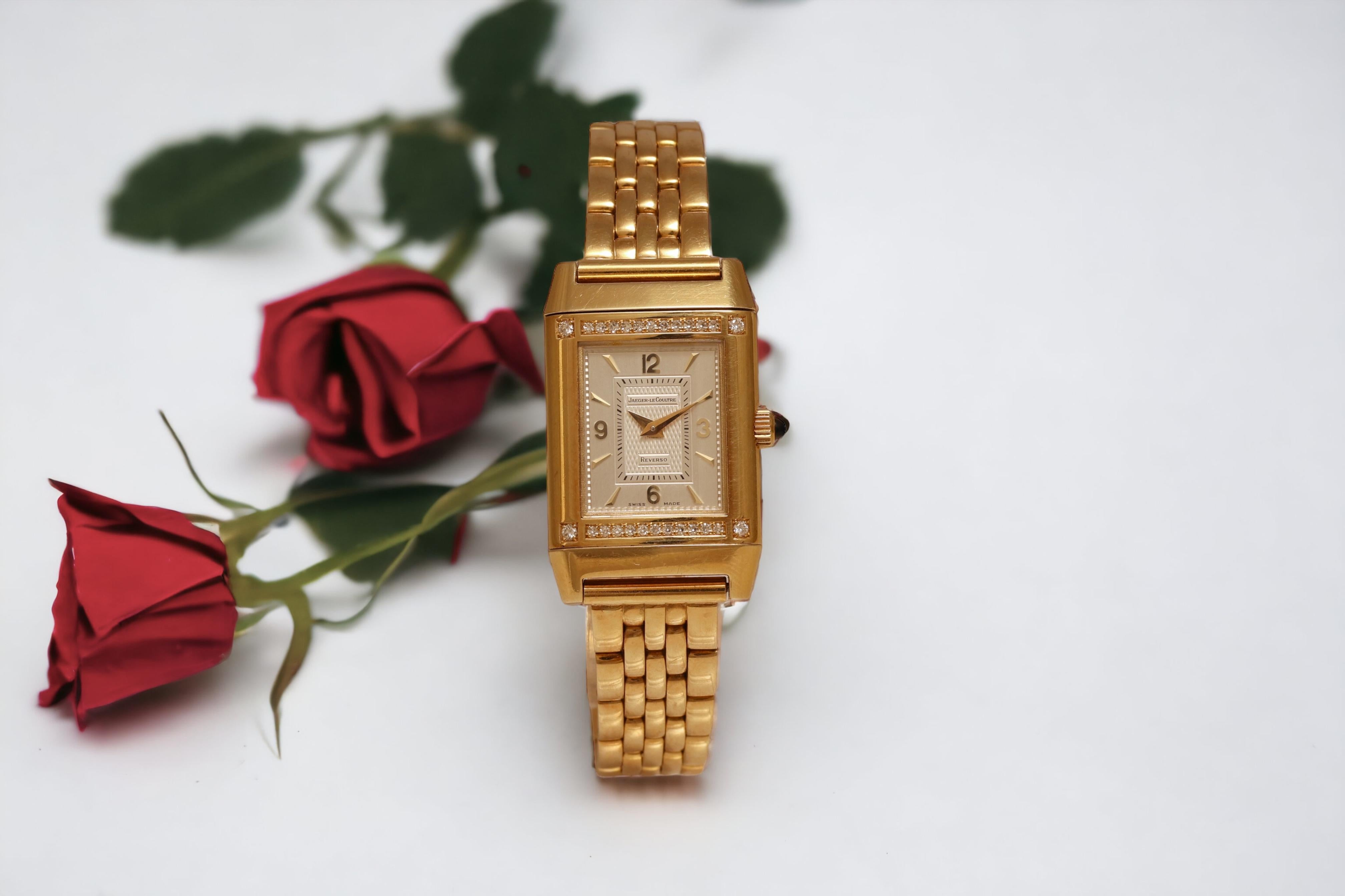 Jaeger Le Coultre Reverso Duetto Gold & Diamonds Manual WInding Wrist Watch 11