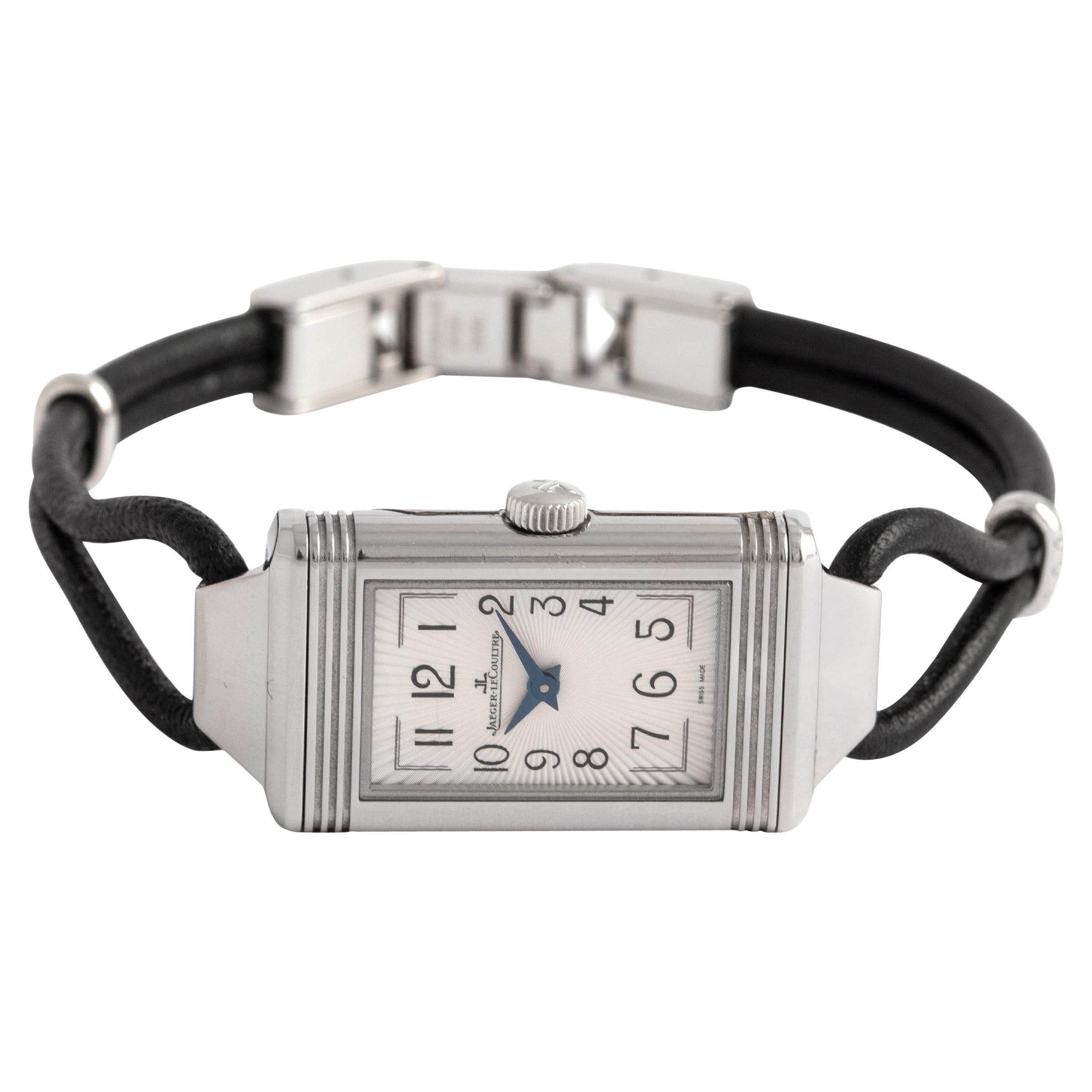 Jaeger Le Coultre Reverso Ein- Cordonnet-stahl-Armbanduhr