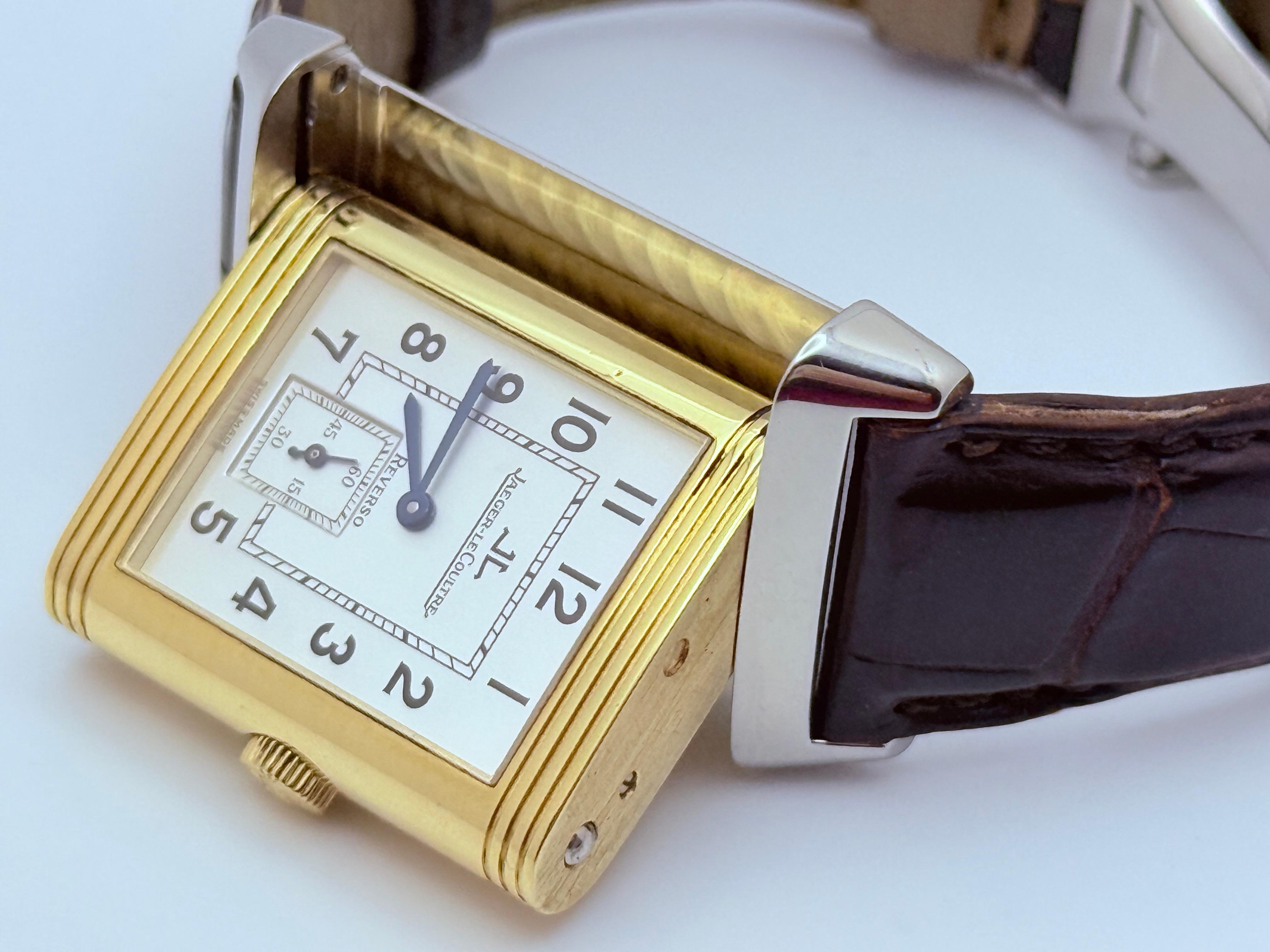 Jaeger Le Coultre Reverso Q2705420 Grande Taille SIlver Dial 18k Gold Steel en vente 2