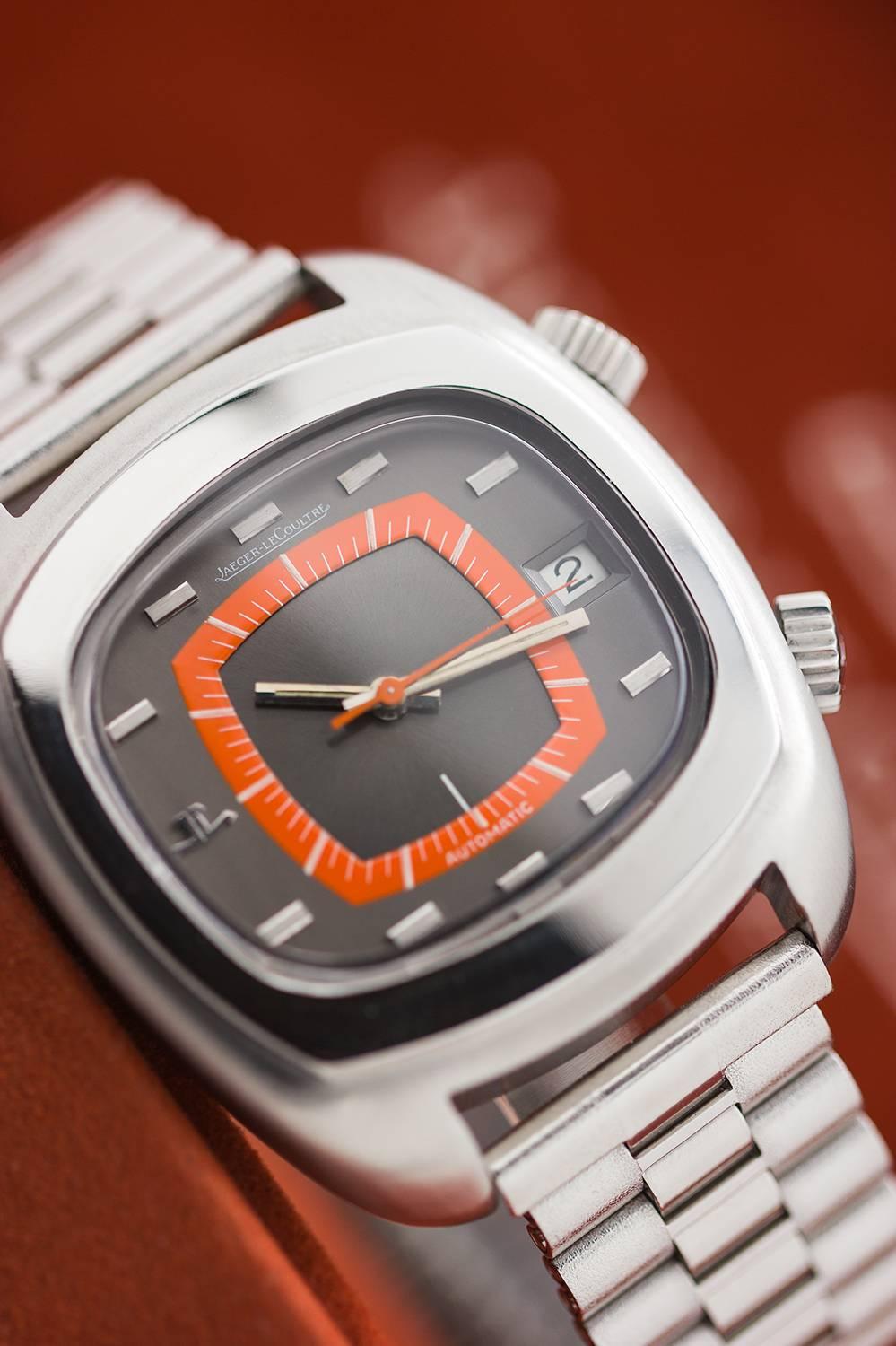 Men's Jaeger LeCoultre Stainless Steel Memovox Alarm Self-Winding Wristwatch, c1970s