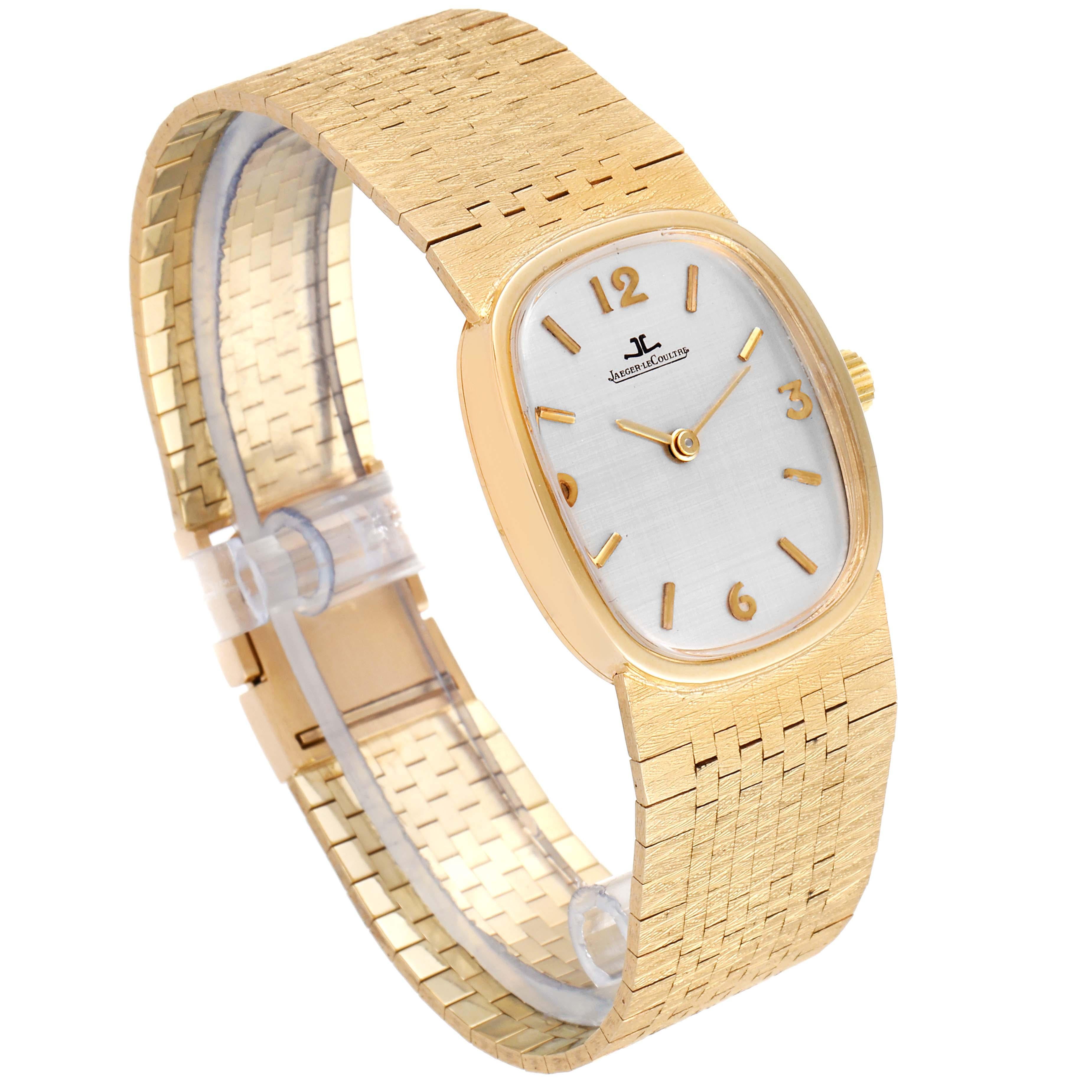 Jaeger LeCoultre 14k Gelbgold Handgefertigte Vintage Herrenuhr im Angebot 1
