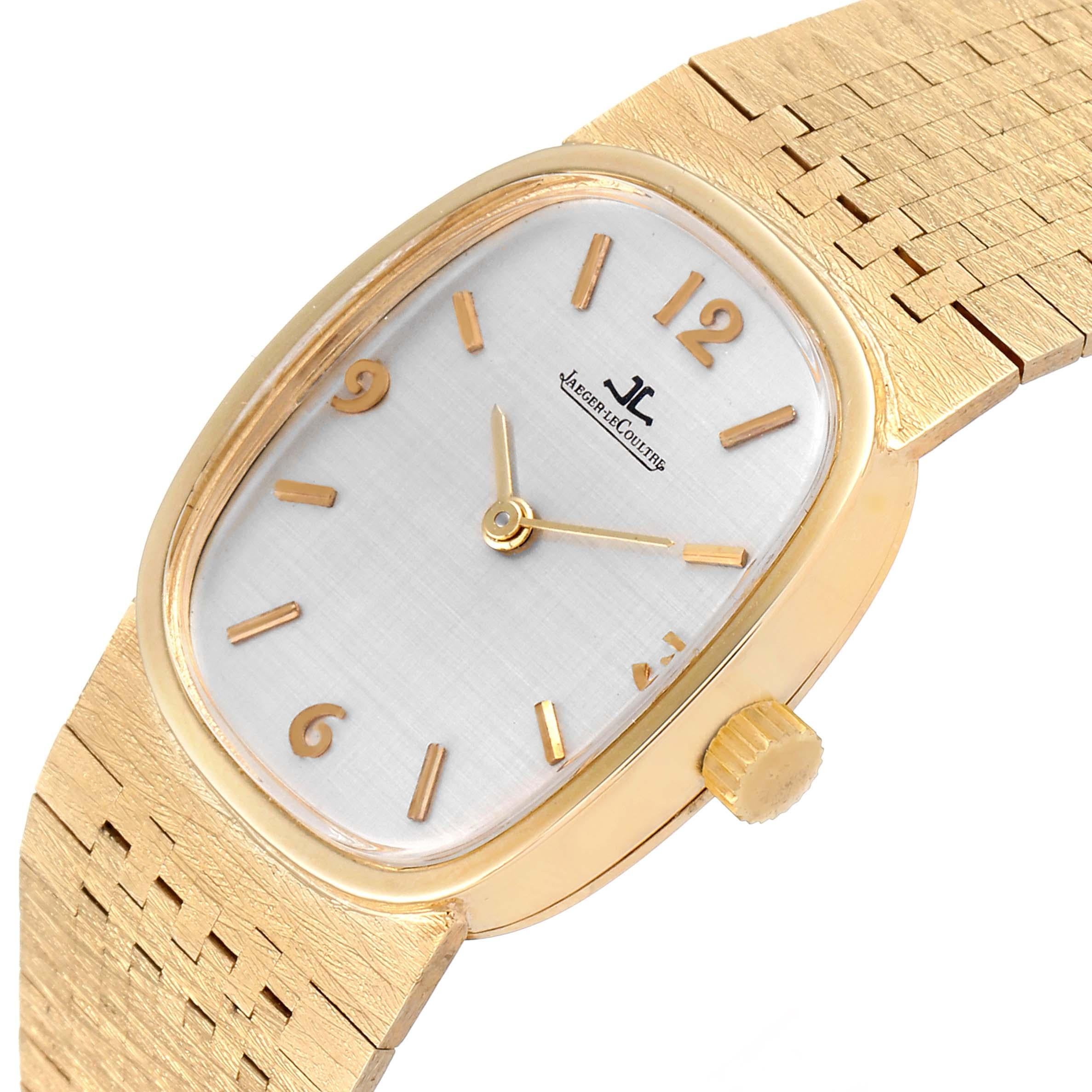 Jaeger LeCoultre 14k Yellow Gold Manual Vintage Mens Watch In Excellent Condition In Atlanta, GA