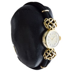 Jaeger-LeCoultre 14Kt Solid Gold Ladies Watch Mid Century Design circa 1950's