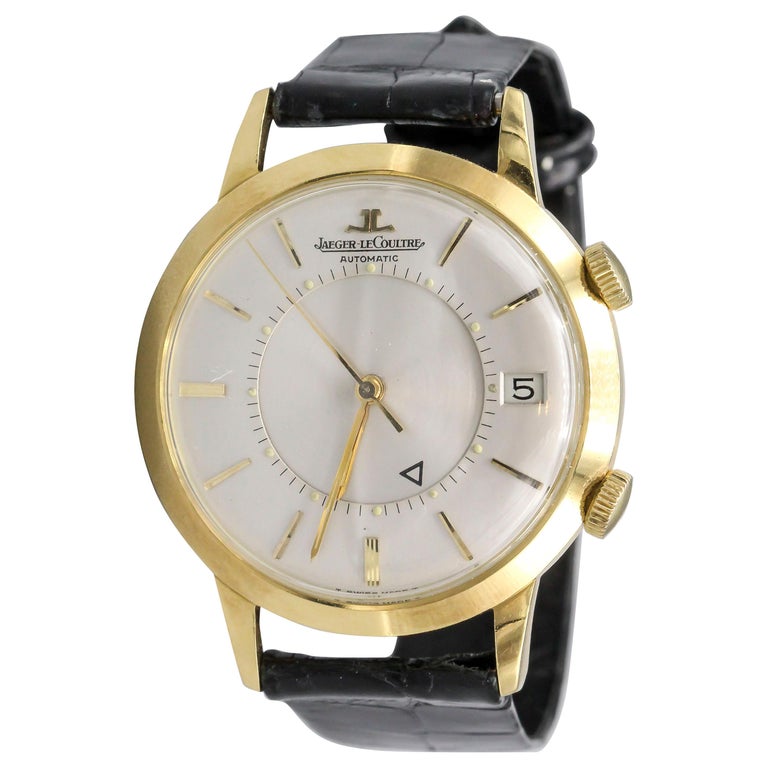 Jaeger-LeCoultre 18 Karat Gold Vintage Memovox Wristwatch at 1stDibs