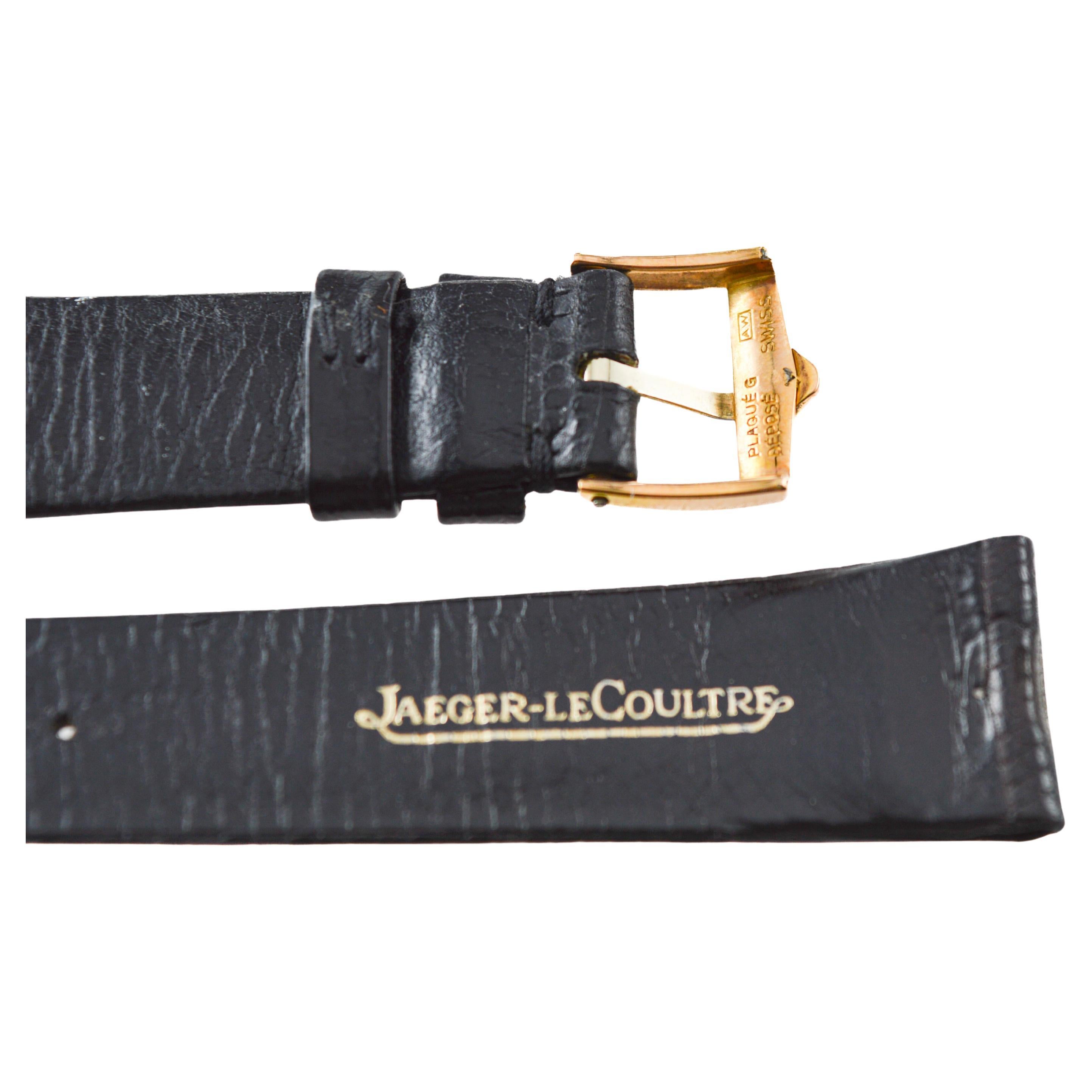 Jaeger-LeCoultre 18 Karat, Neuer Zustand Vollformat Memovox ca. 1960-1970er Jahre im Angebot 11