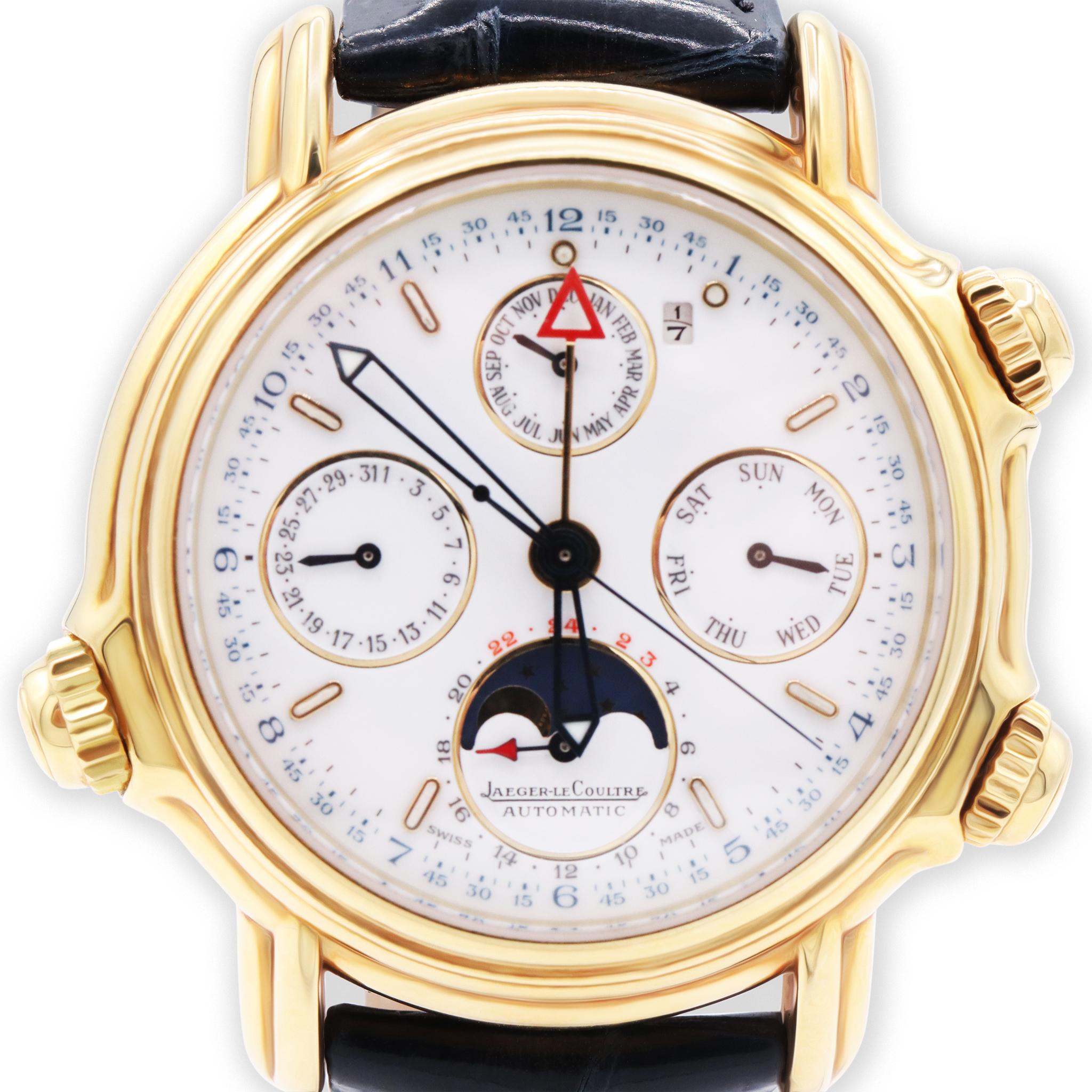 Women's or Men's Jaeger-LeCoultre  180.1.99 Grand Reveil 18k Yellow Gold Automatic Men's watch For Sale
