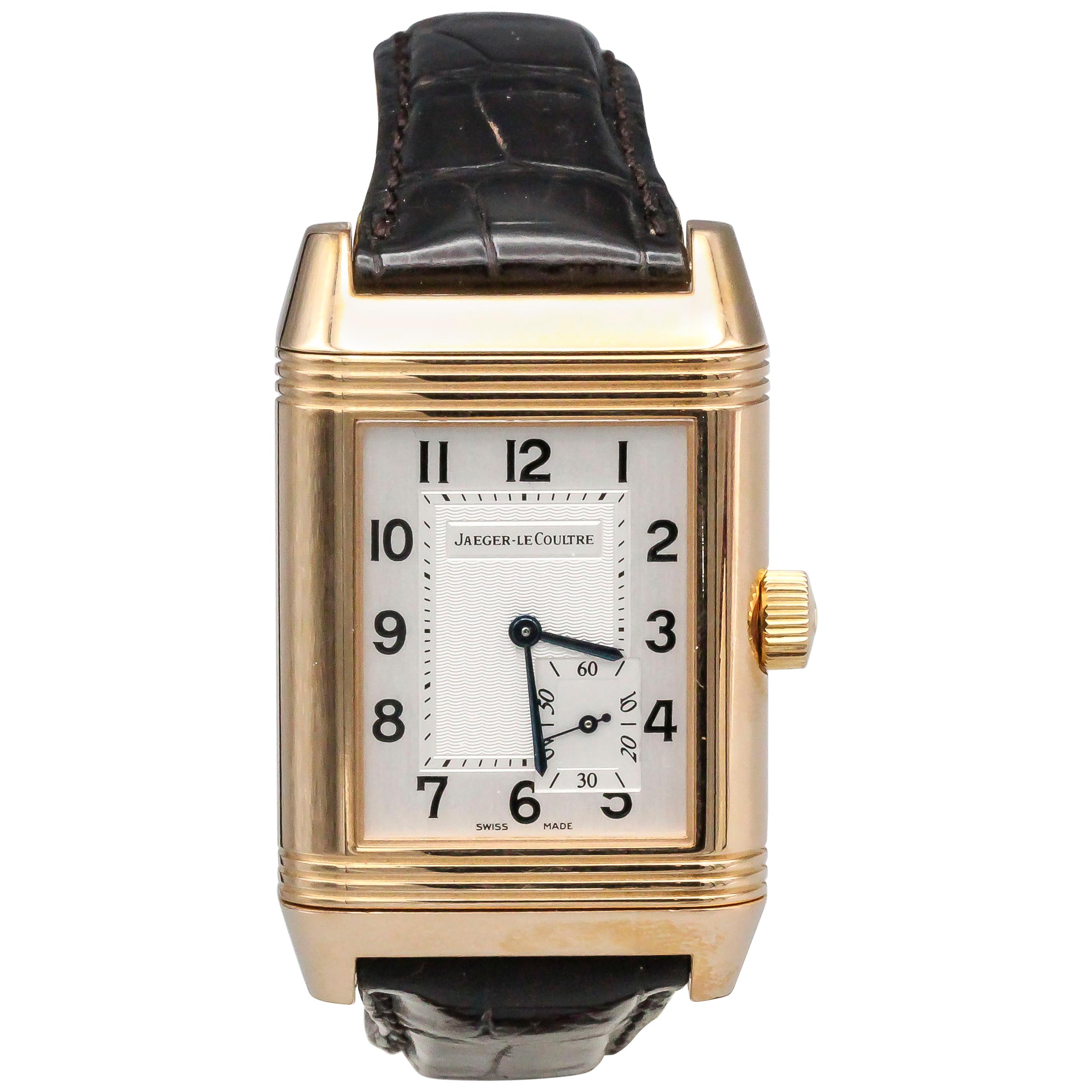 Jaeger Lecoultre 18K Gold Grande Power Reserve Reverso Wristwatch with Seconds