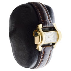 Jaeger-LeCoultre 18Kt Solid Gold Art Deco Watch circa 1950's Mid Century Design