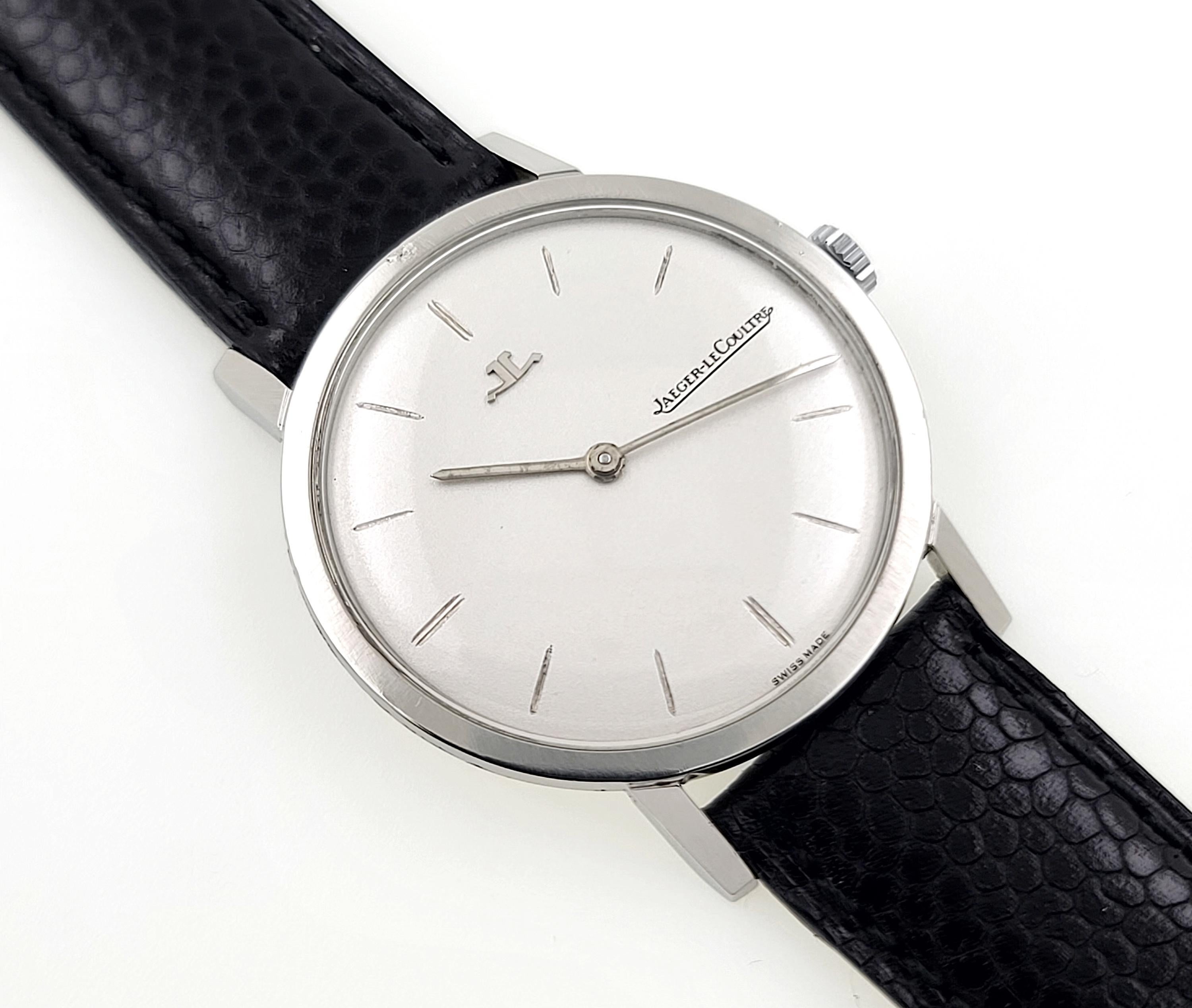 Jaeger-LeCoultre 1901 Ultra Thin Serviced Stainless Steel Classic 1960 Round 818 In Excellent Condition In PARIS, FR