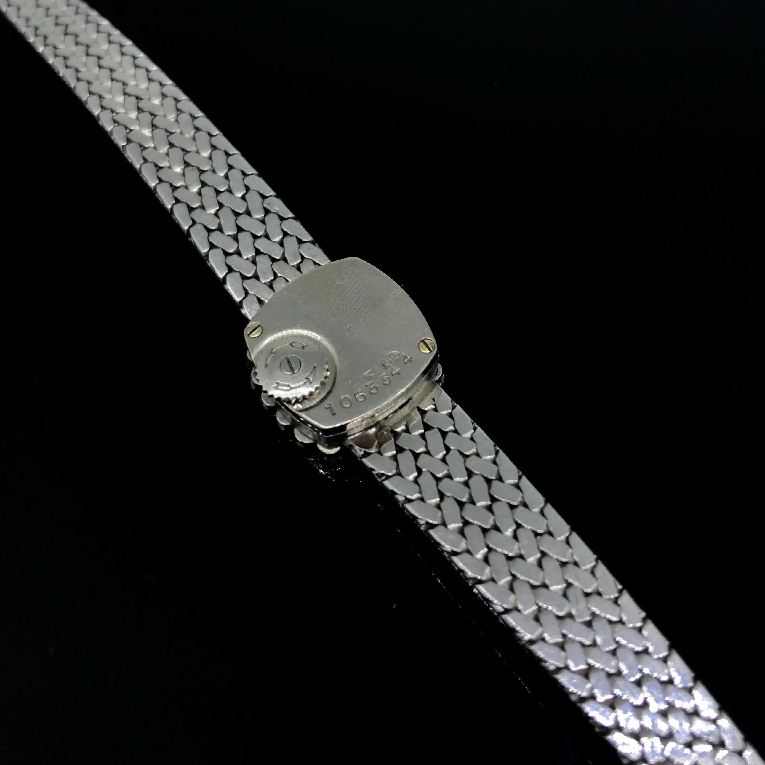 Jaeger LeCoultre 1960s Lady Diamond White Gold Manual Wind Wristwatch 5