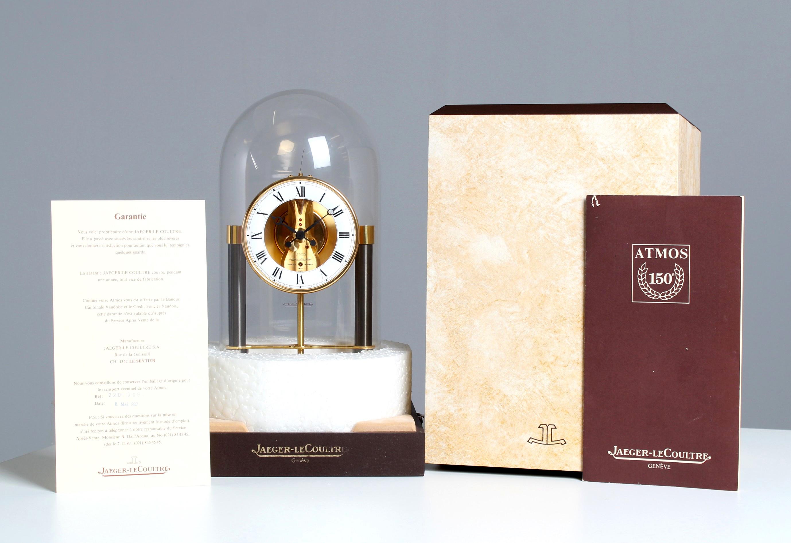 Jaeger LeCoultre, Atmos 150th Anniversary from 1987, with Box and Papers 3