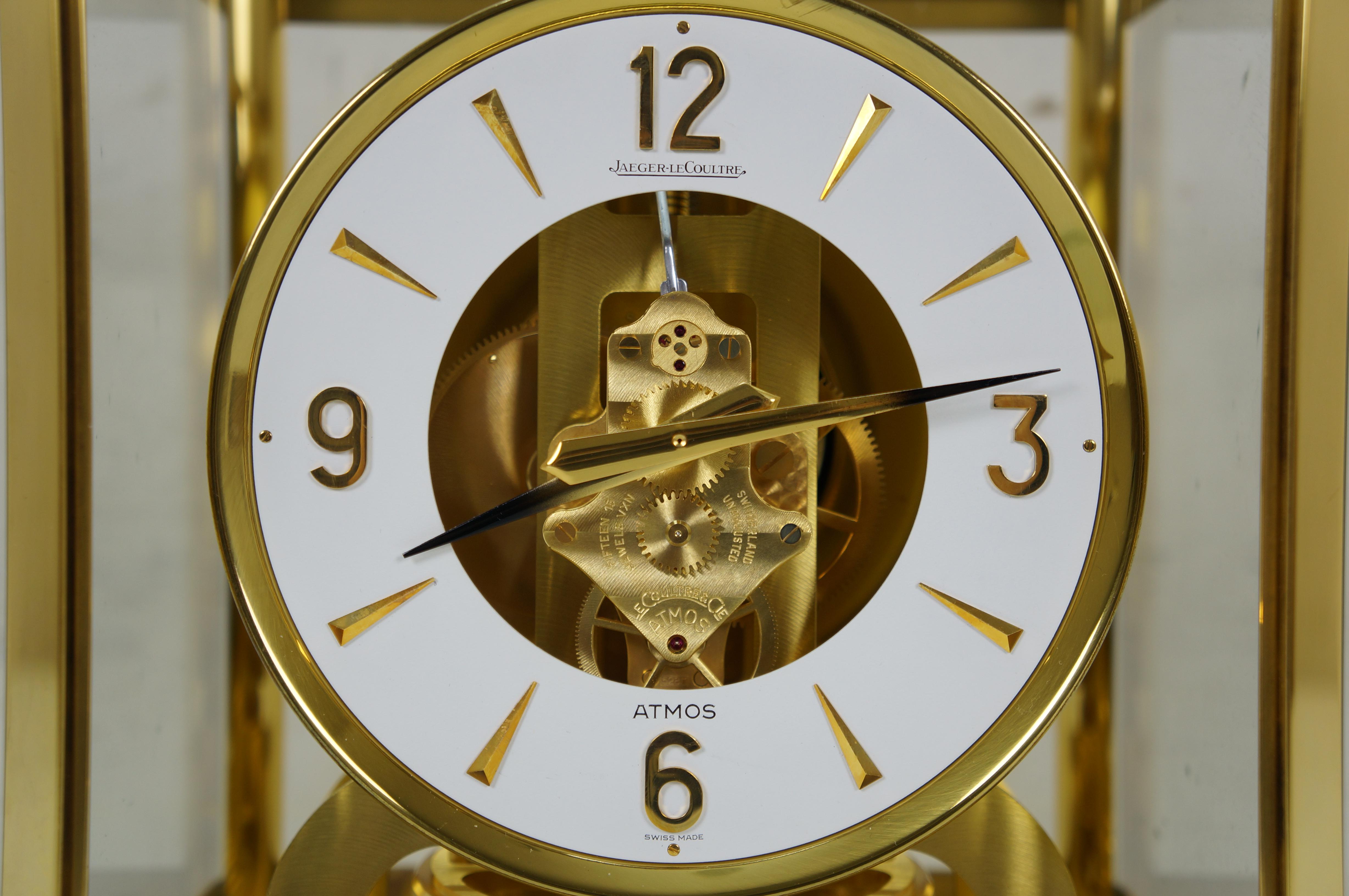 Jaeger LeCoultre Atmos 528-8 Perpetual Motion Clock & Plaque 15j Swiss 9