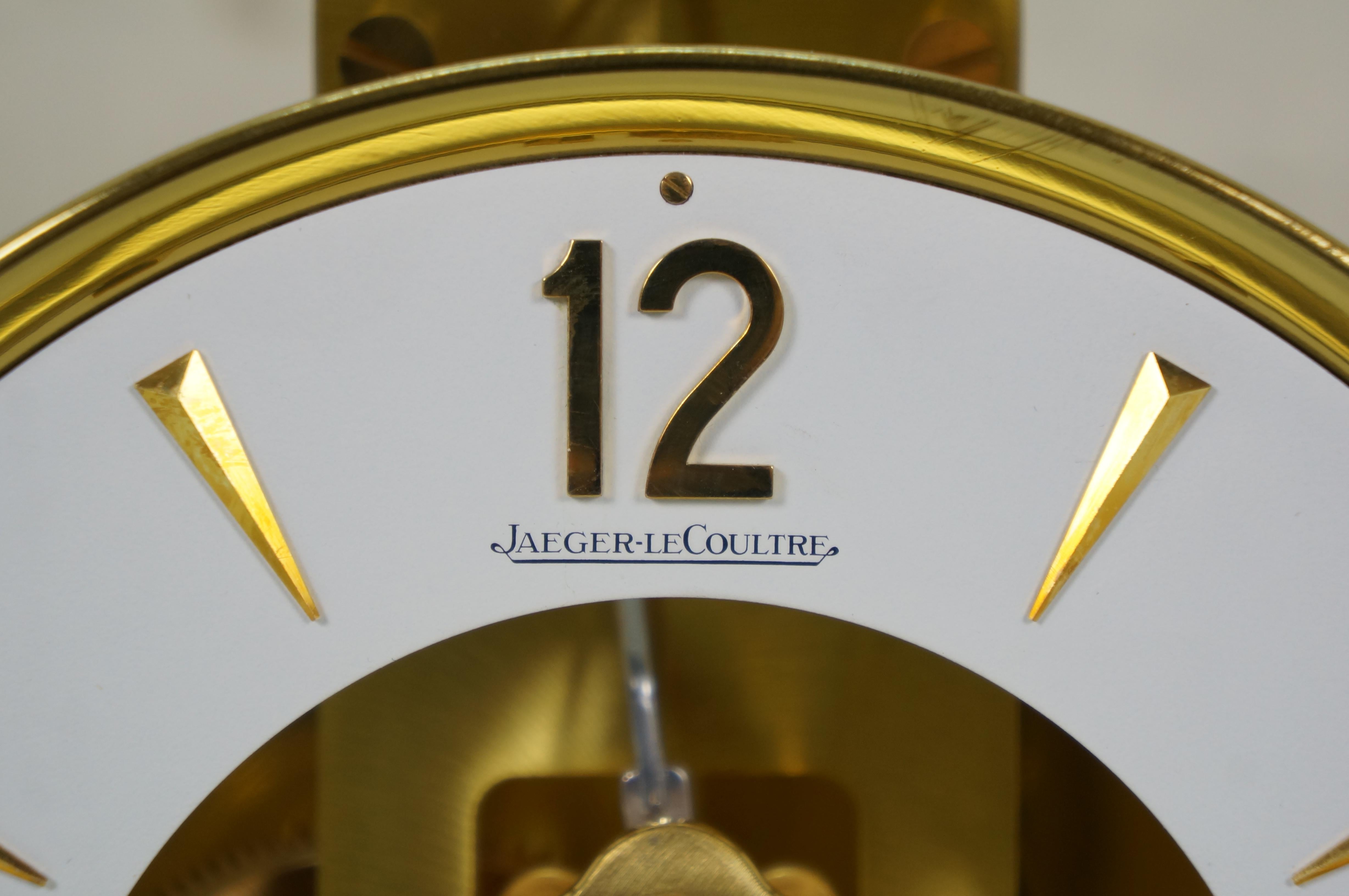Jaeger LeCoultre Atmos 528-8 Perpetual Motion Clock & Plaque 15j Swiss 9