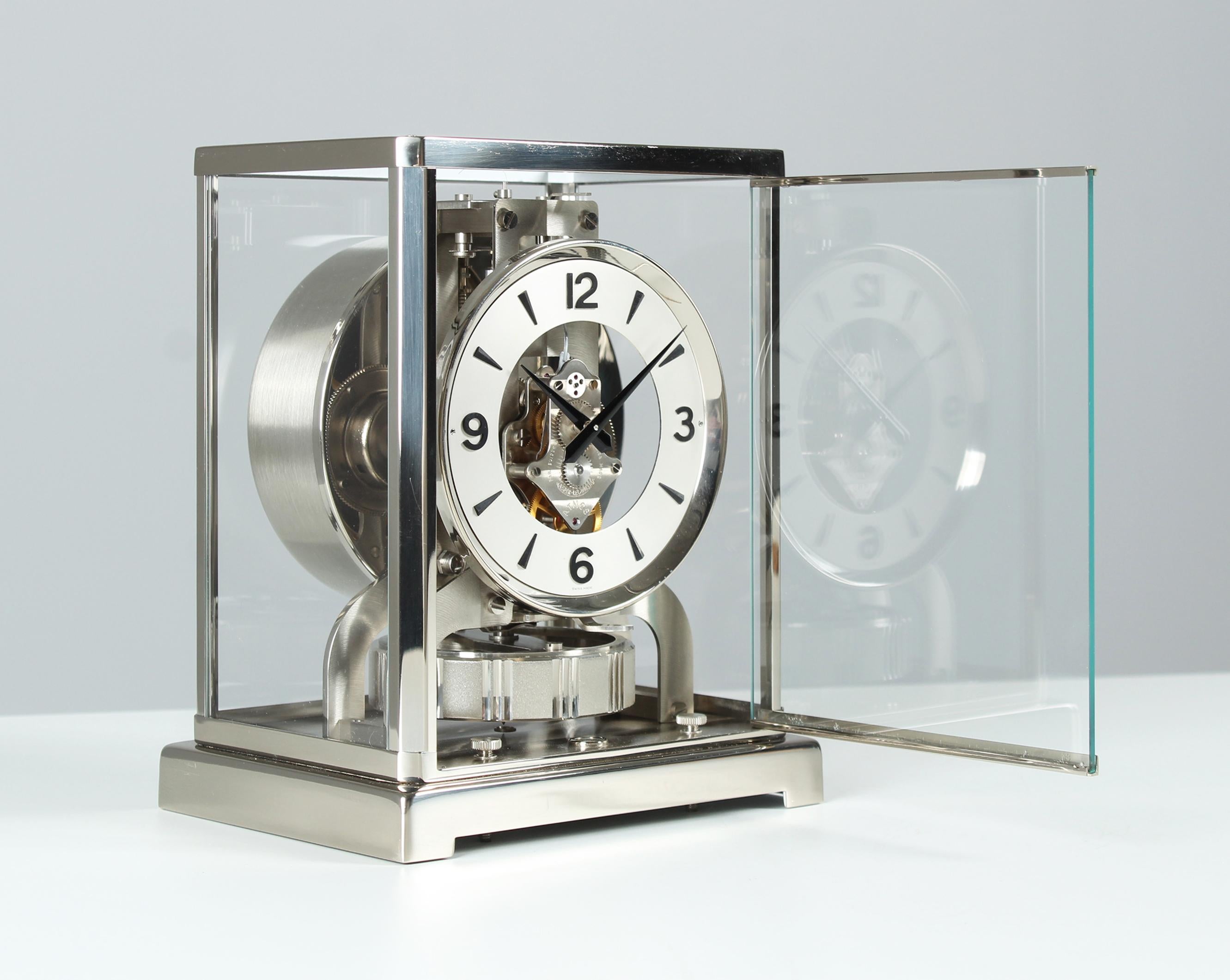 Jaeger LeCoultre, Atmos-Uhr, Original-Silber, vernickelt, um 1974 2
