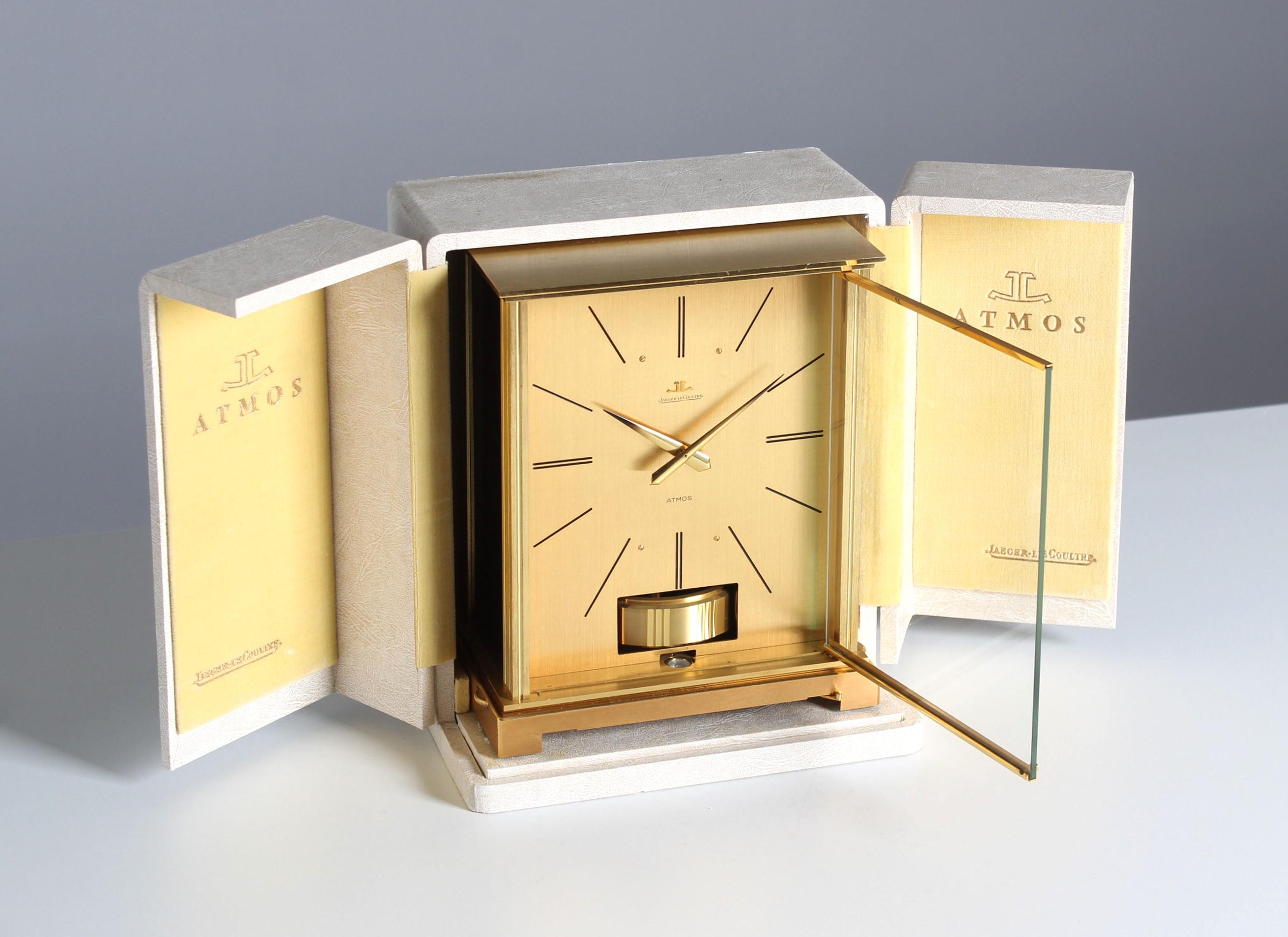 Jaeger Lecoultre, Atmos-Uhr von 1967 mit Originalverpackung im Zustand „Gut“ im Angebot in Greven, DE