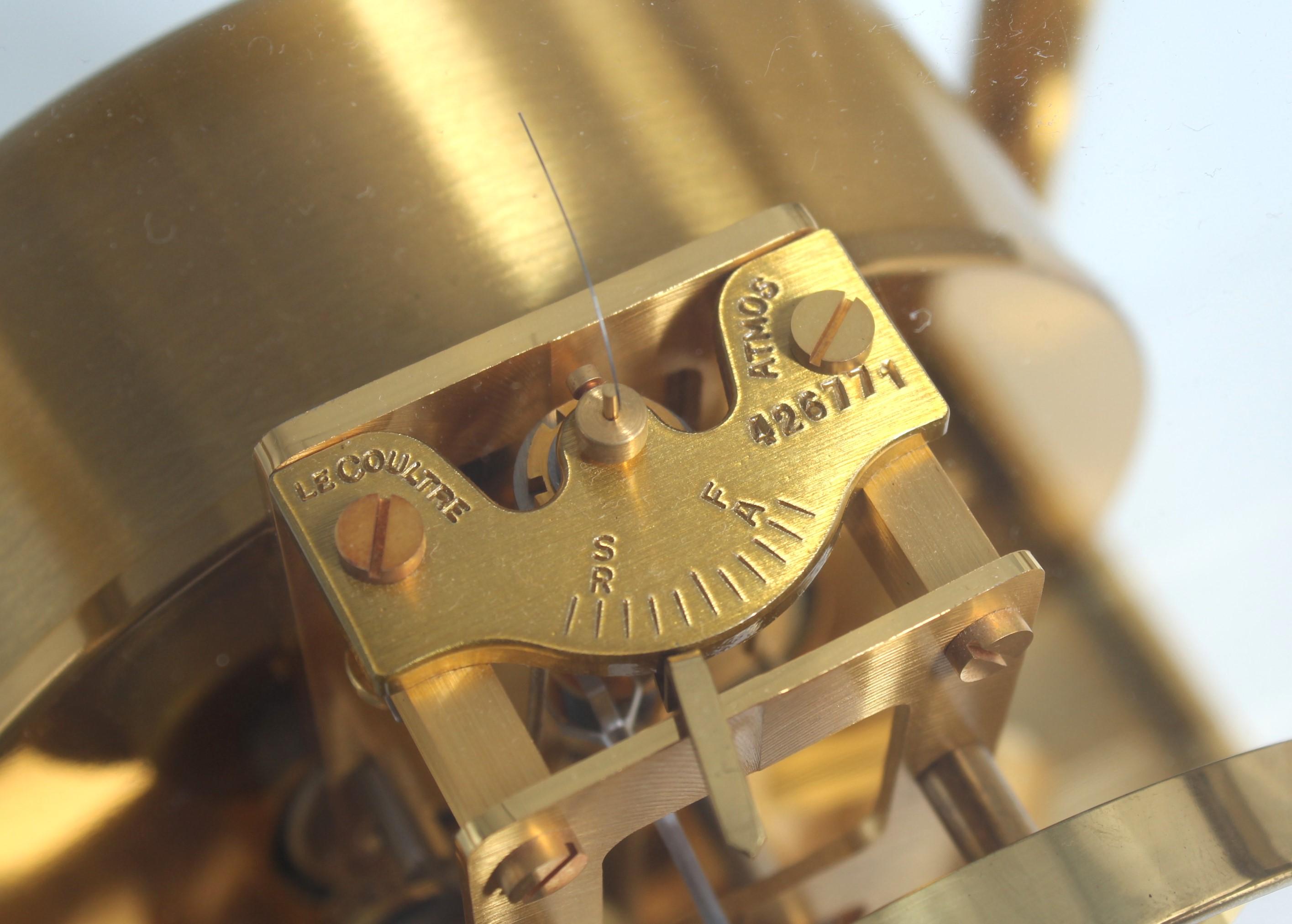 Late 20th Century Jaeger Lecoultre, Atmos Clock from 1974, Classic Design, Calibre 528