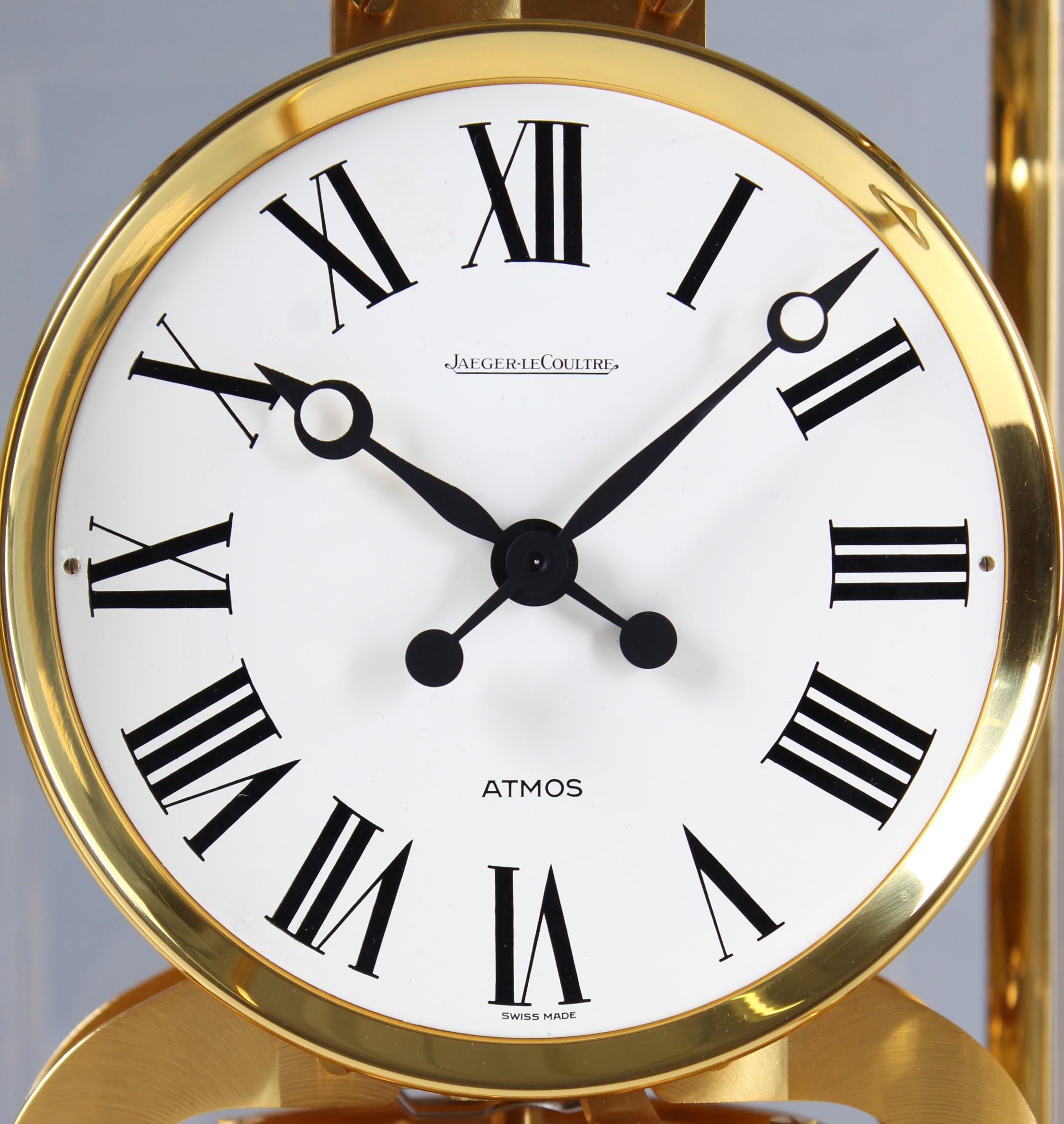 Modern Jaeger LeCoultre, Atmos Clock From 1980 With Full Dial For Sale