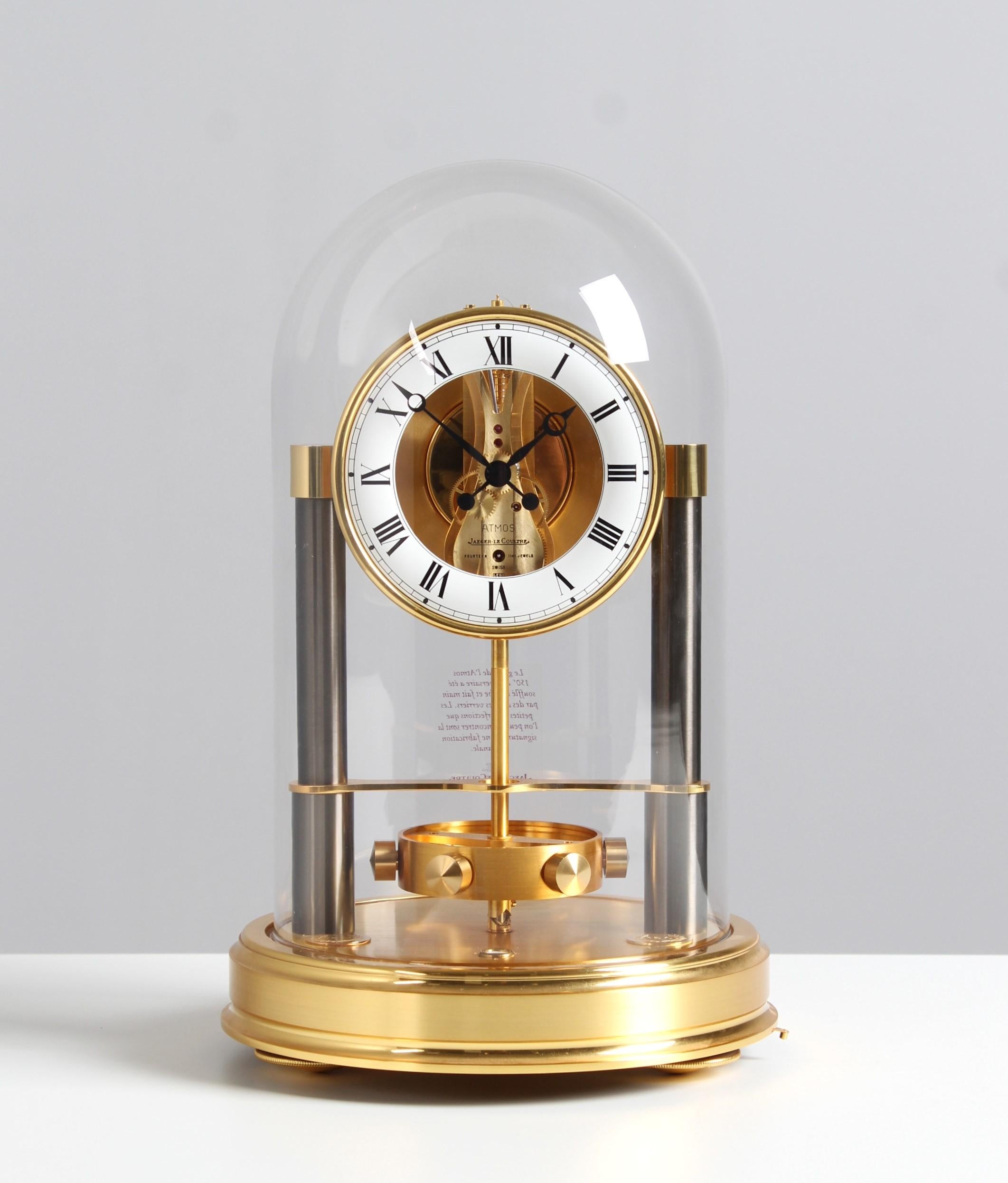 Jaeger LeCoultre, Atmos Clock FULL SET, 150th Anniversary, Manufactured in 1983 In Excellent Condition In Greven, DE