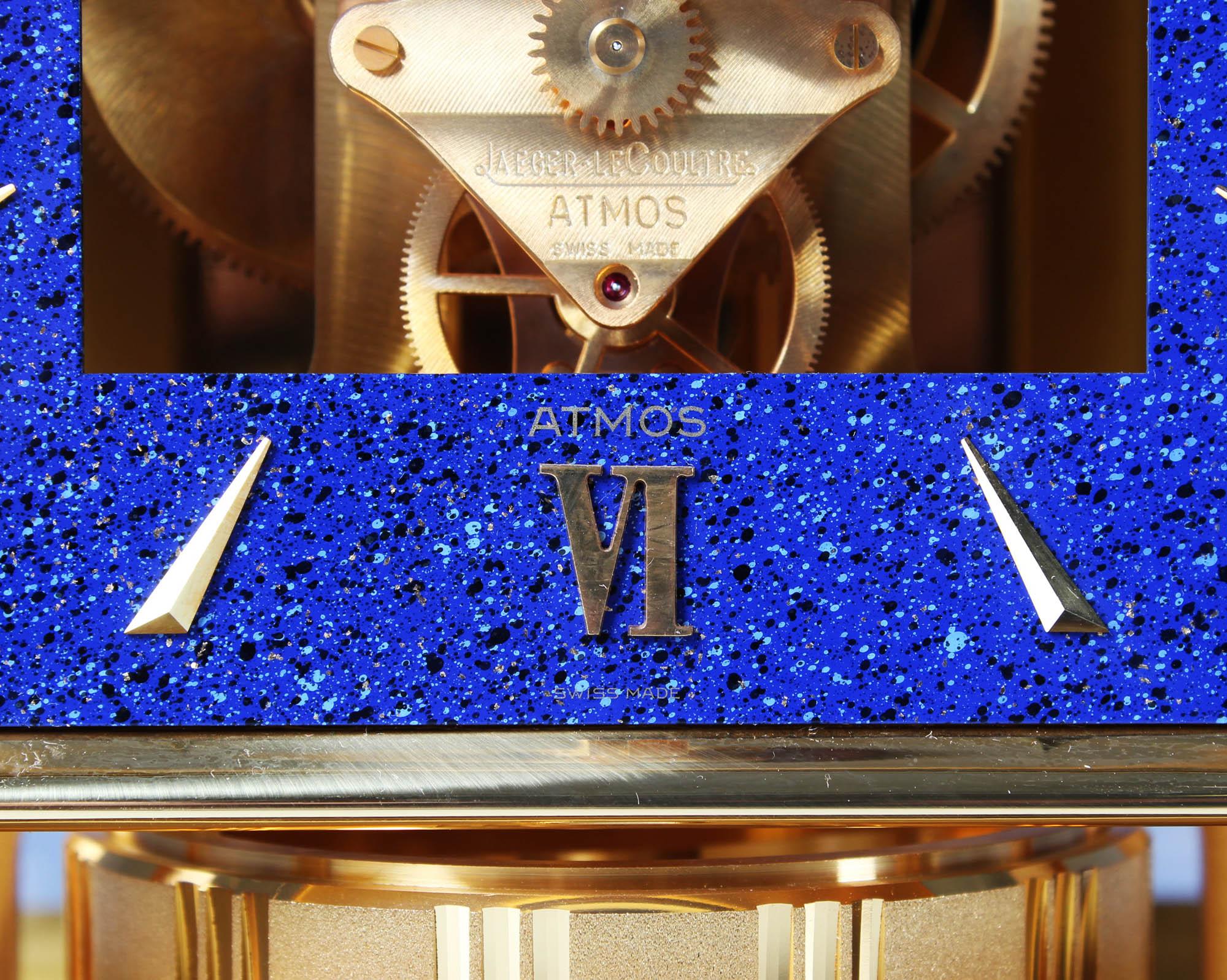 Late 20th Century Jaeger LeCoultre Atmos Clock, Lapislazuli Blue Dial, Kal. 528, Year 1979