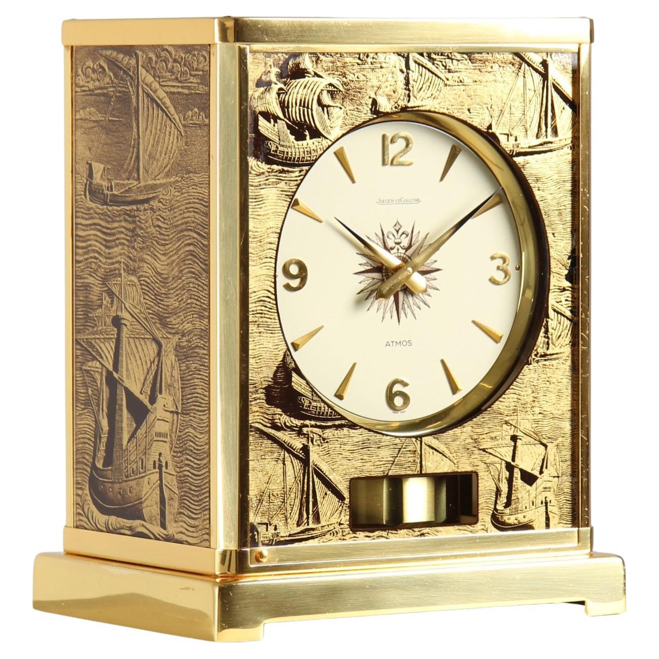 Jaeger LeCoultre, Atmos Clock, Model "Feuille d'Or - Caravelle", Swiss 1965 For Sale