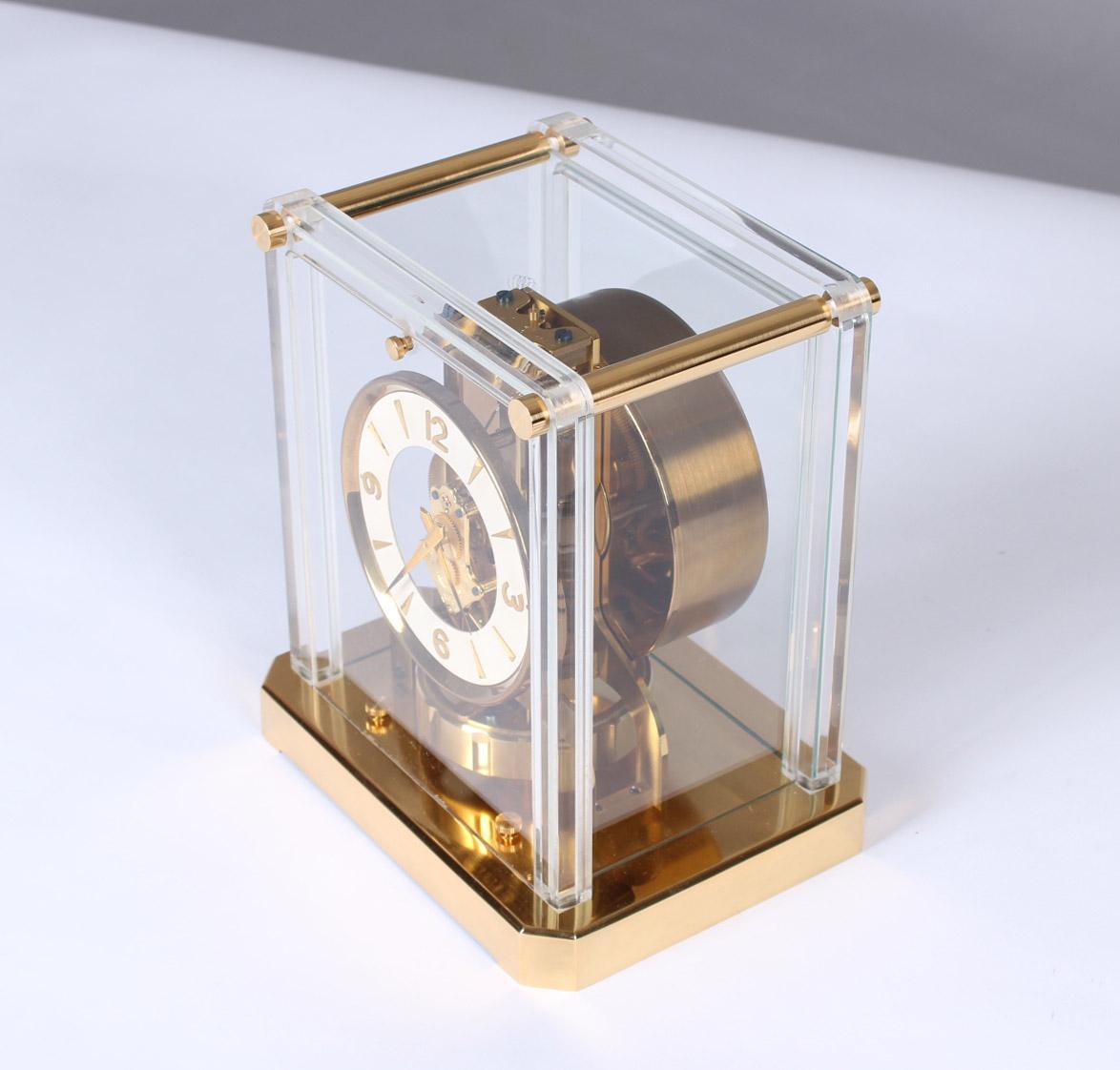 Gilt Jaeger-LeCoultre Atmos Clock, Plexi, circa 1956