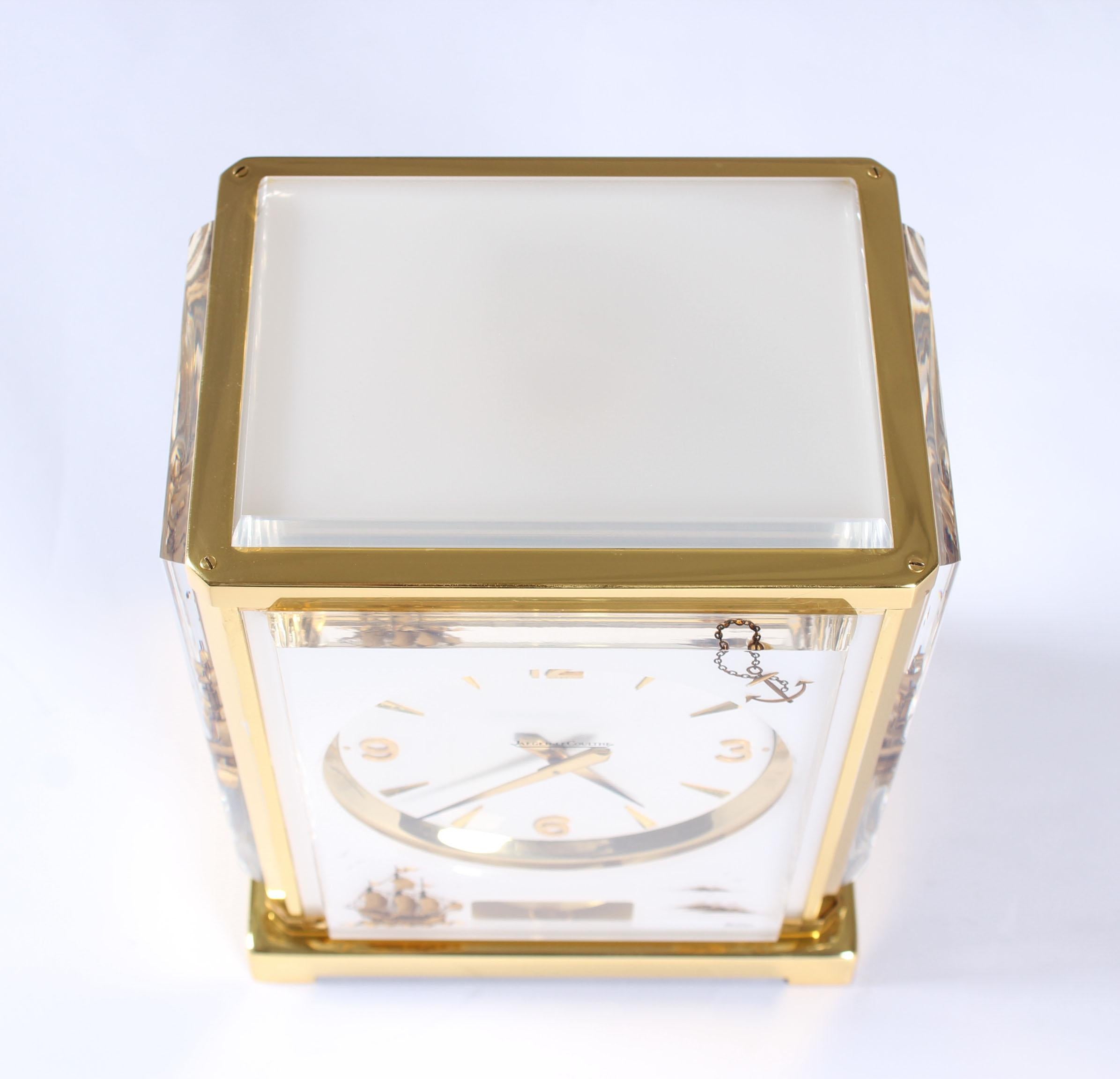 Jaeger Lecoultre, Atmos Clock, Plexi Gravé, White, Opal, 1964 9